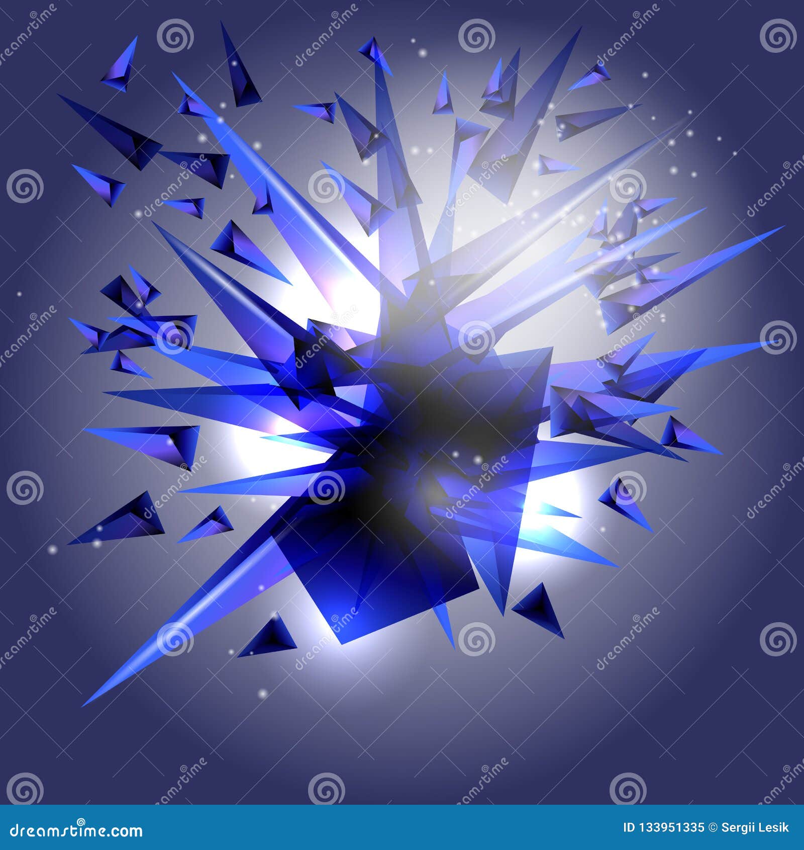 Abstract Background. an Explosion of Colored Triangles Stock Vector ...