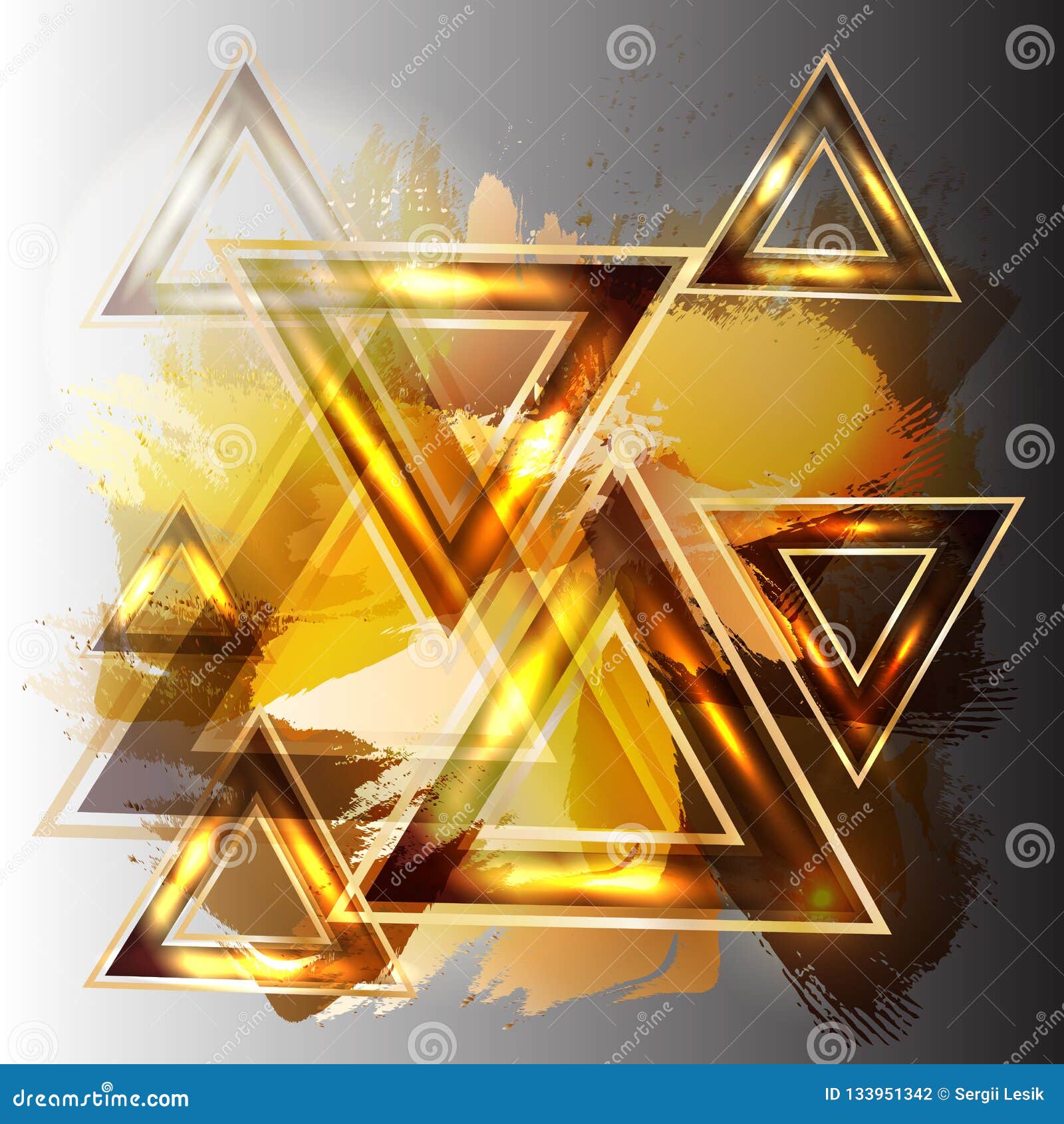 Abstract Background. an Explosion of Colored Triangles Stock Vector ...