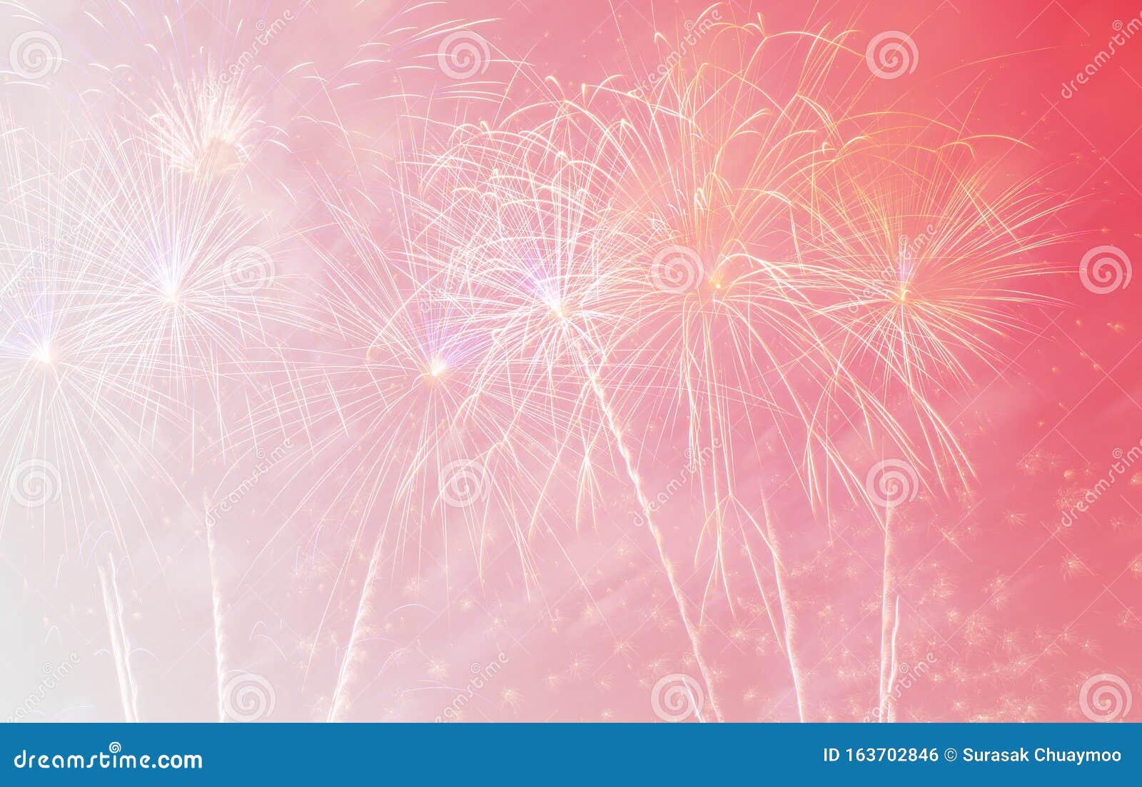 Abstract Background with Fireworks and Soft Pink for Celebration ...