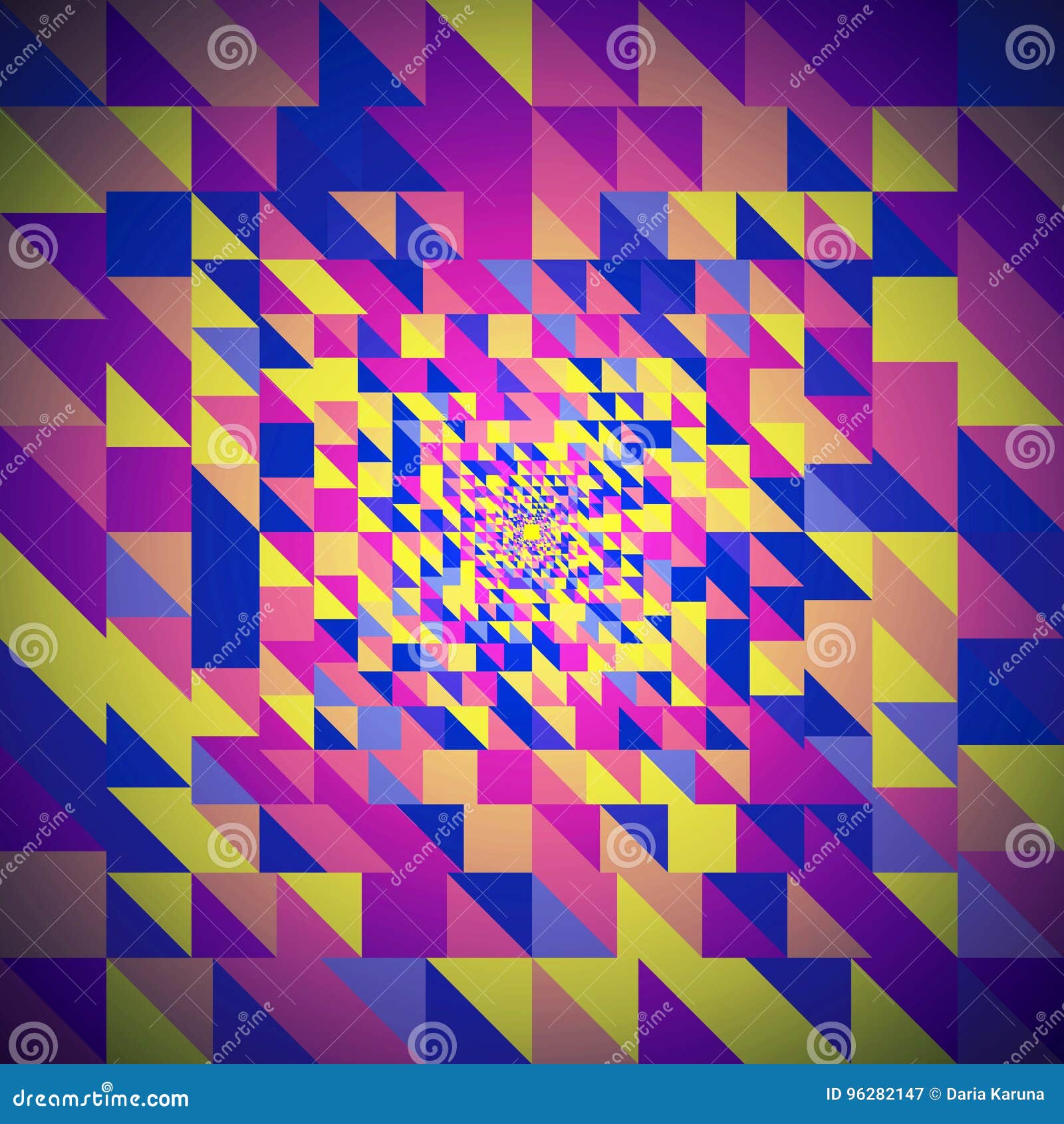 Abstract Background of Geometric Shapes. Smooth Zoom Stock Vector