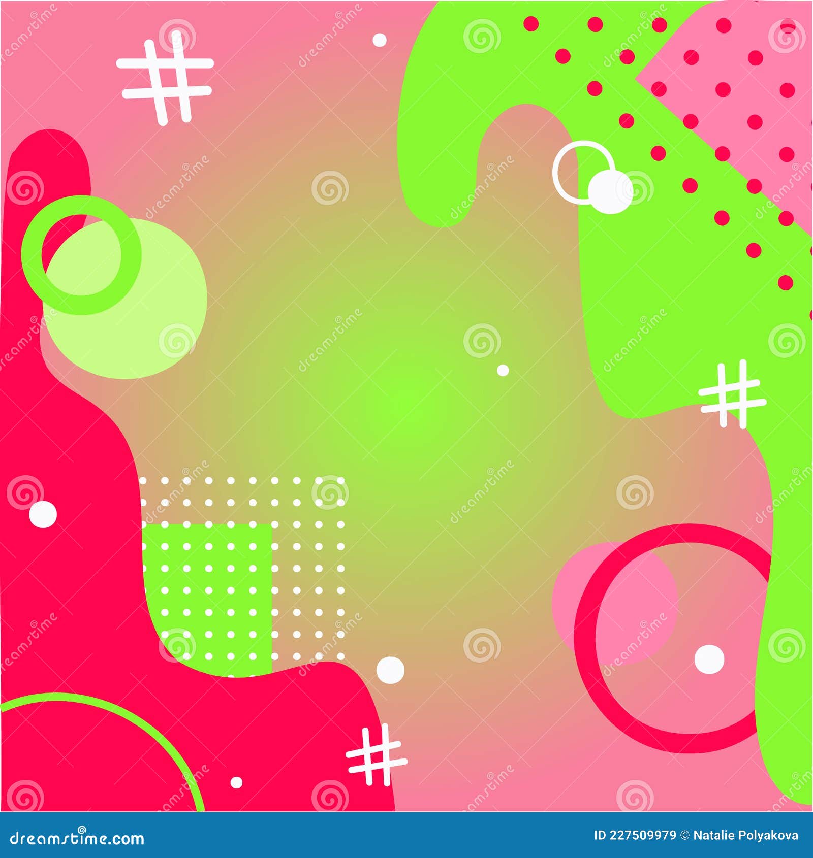 Abstract Background in Green and Pink Color Macro and Micro Pattern