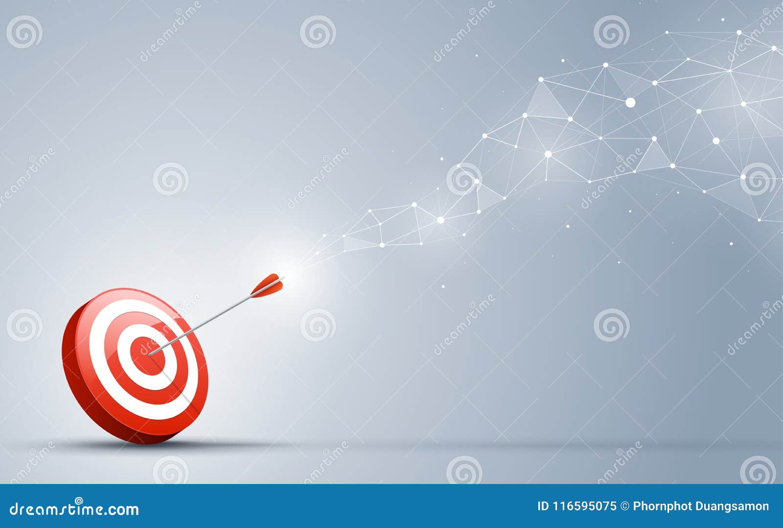 Target Hitting in the Center by the Arrow. Goal Direction and Connection on  the Business Concept. Stock Vector - Illustration of connect, center:  116595075