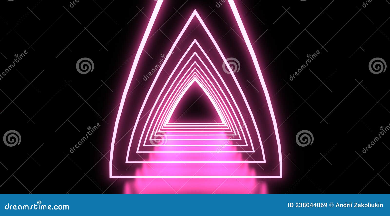 3d abstract background with neon lights. neon tunnel  .space construction . .3d 3