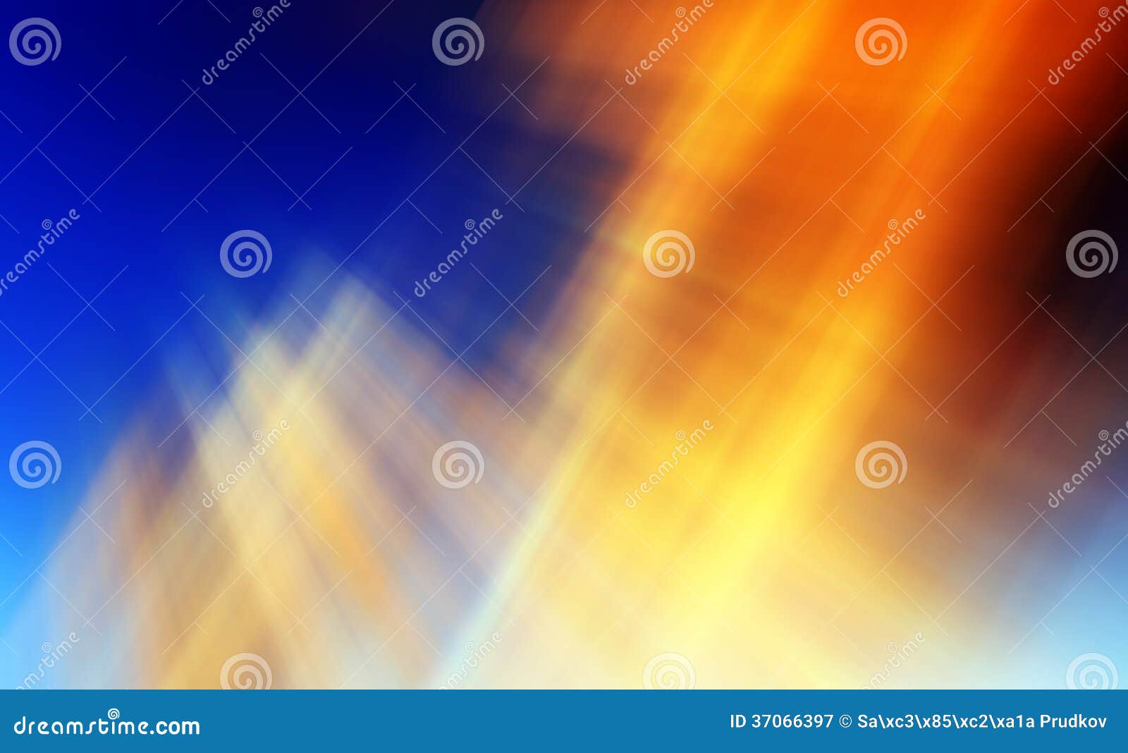 Abstract Background in Orange, Blue and Yellow Stock Illustration Illustration of background
