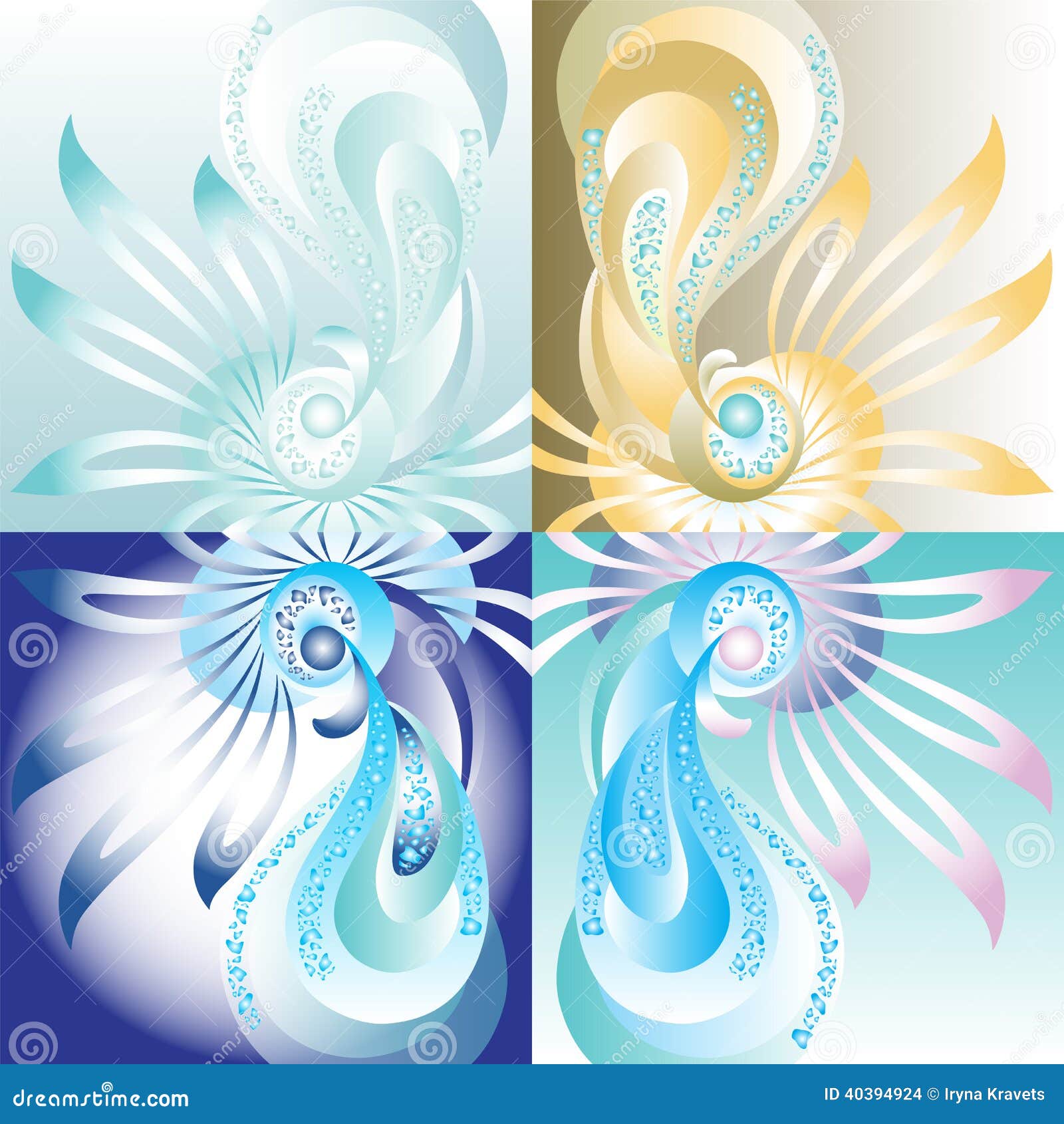 Abstract Background with a Pearl Stock Vector - Illustration of flower