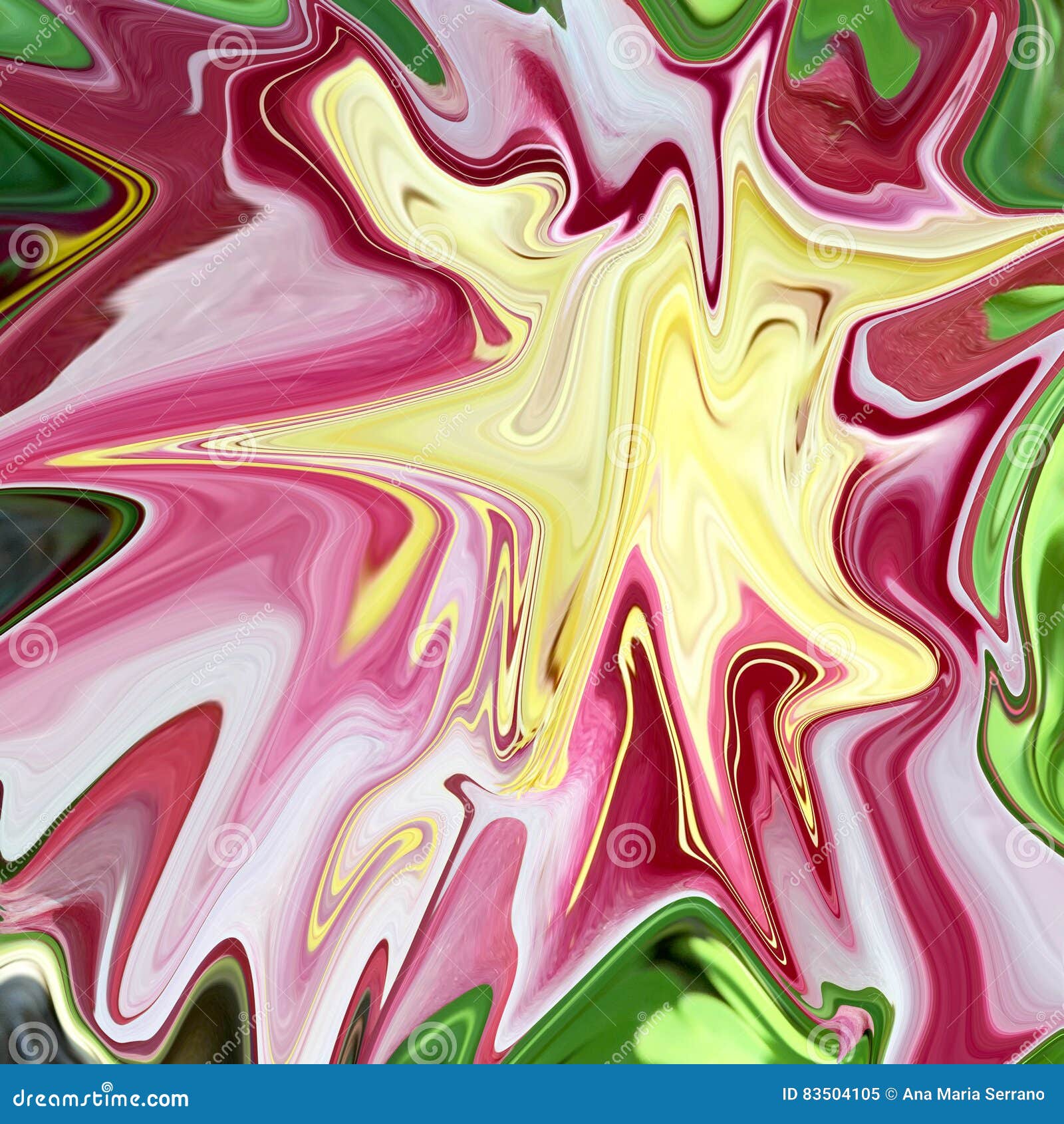 Abstract Background of Pink and Yellow Flower Stock Illustration