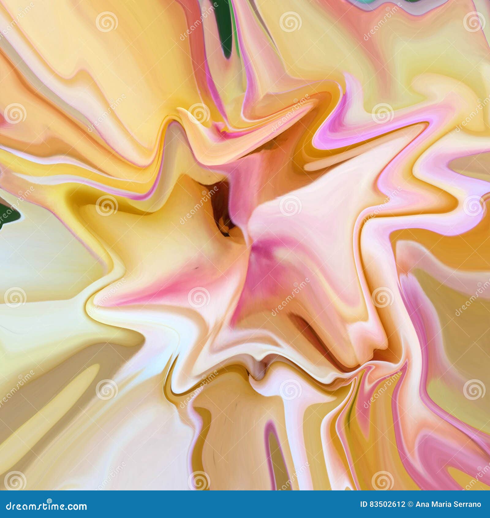 Abstract Background of Pink and Yellow Rose Stock Illustration