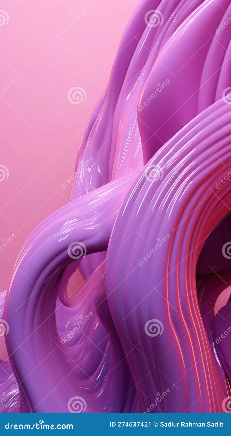 Abstract Background with Purple and Pink Wavy Lines. Stock Illustration