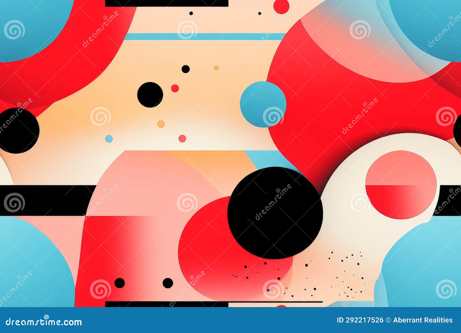 An Abstract Background with Red Blue and Black Shapes Stock