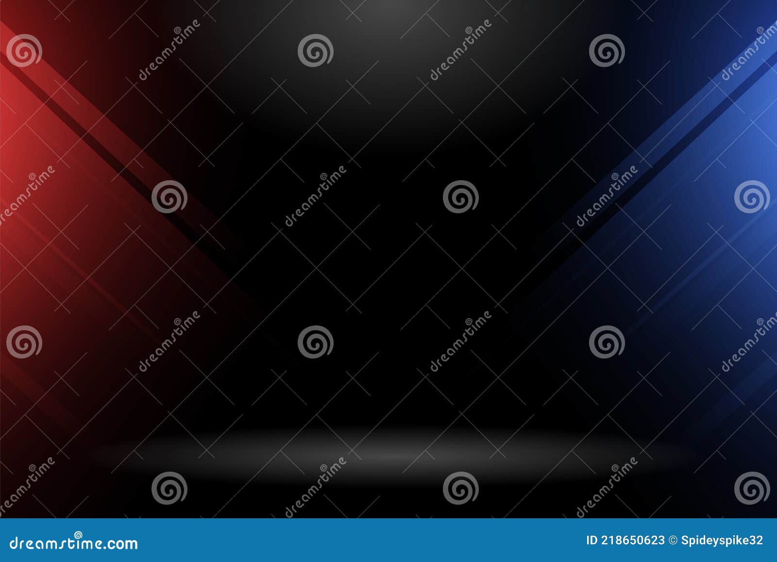 An Abstract Background with Red and Blue Rays. Vector Illustration
