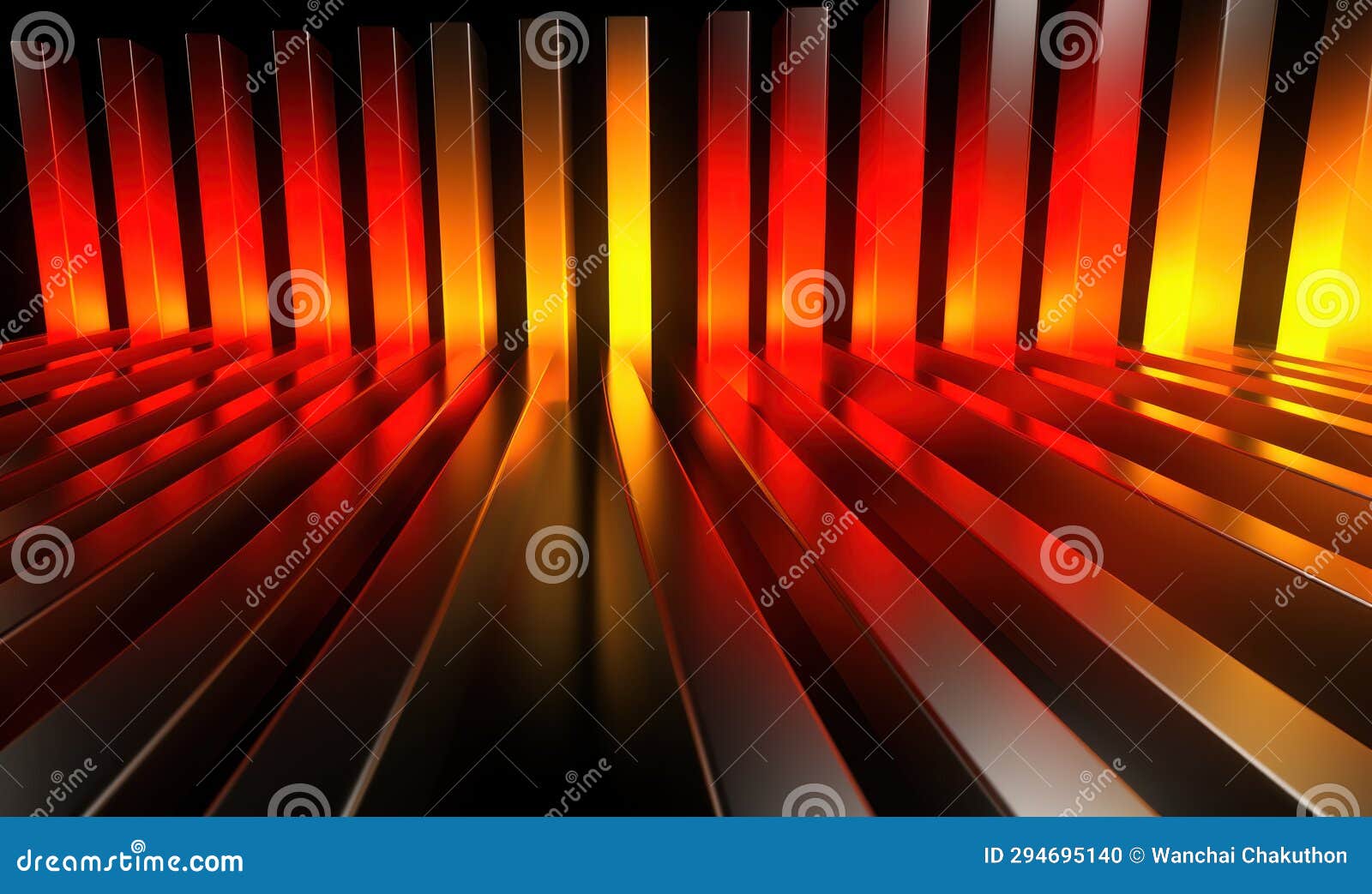 Abstract Background with Red, Orange and Black Stripes. Stock Illustration Illustration of