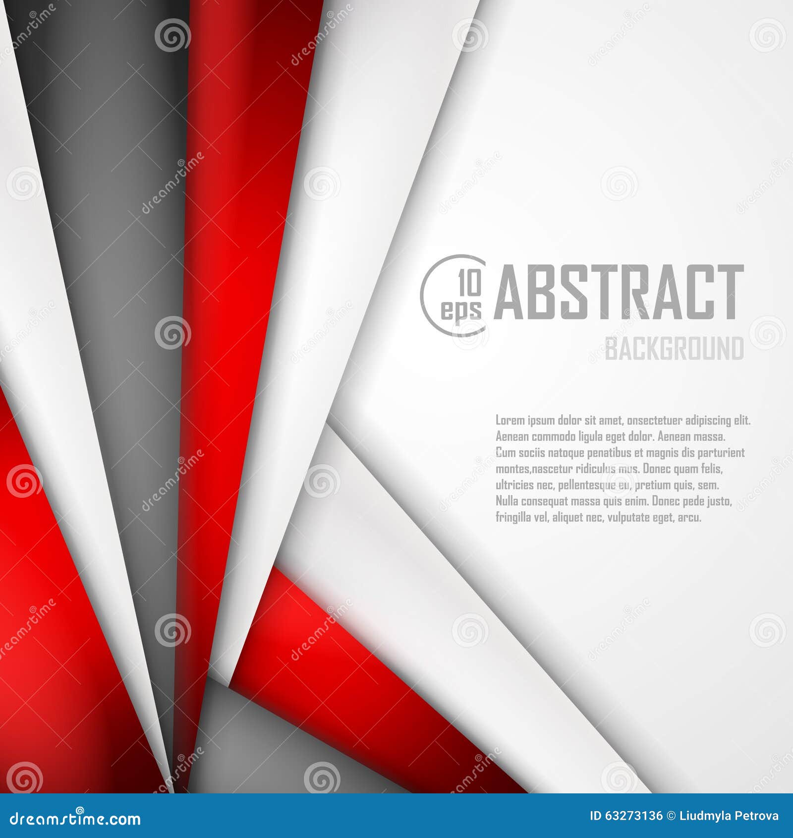 Abstract background of red and white origami paper