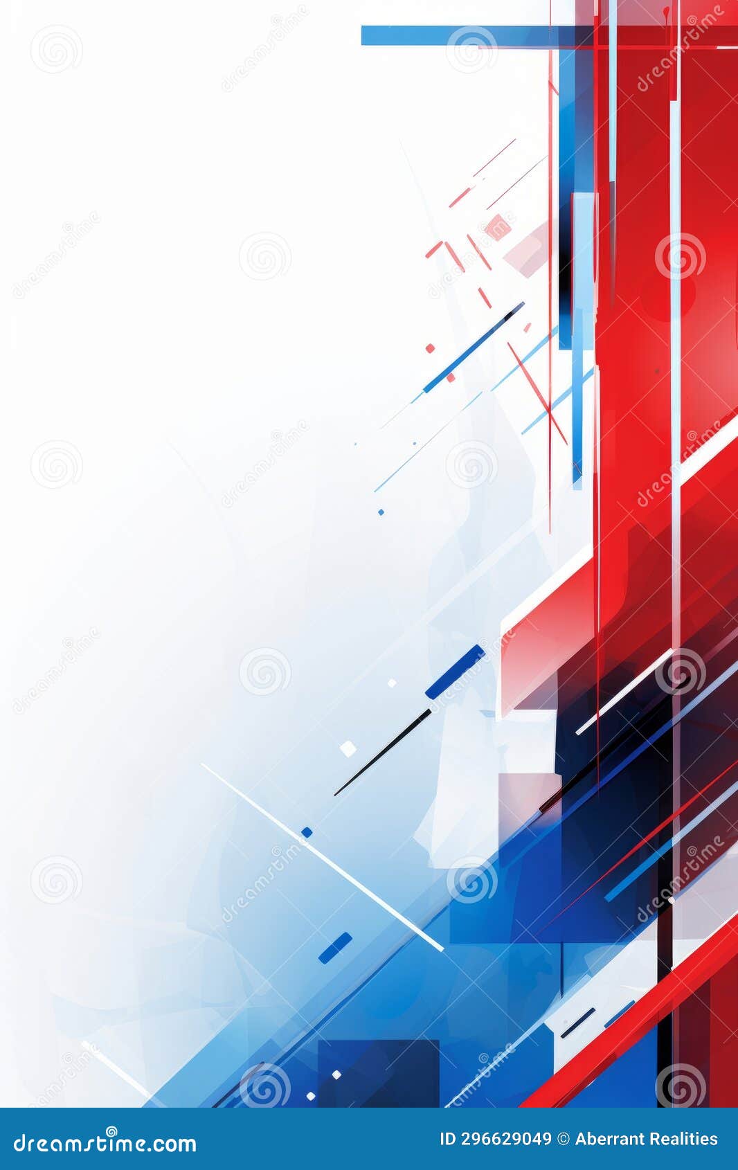 Abstract Background with Red White and Blue Lines Stock Illustration