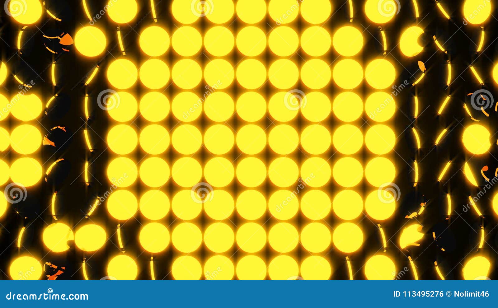 abstract background with rows of many yellow turning coins, 3d render backdrop, computer generating