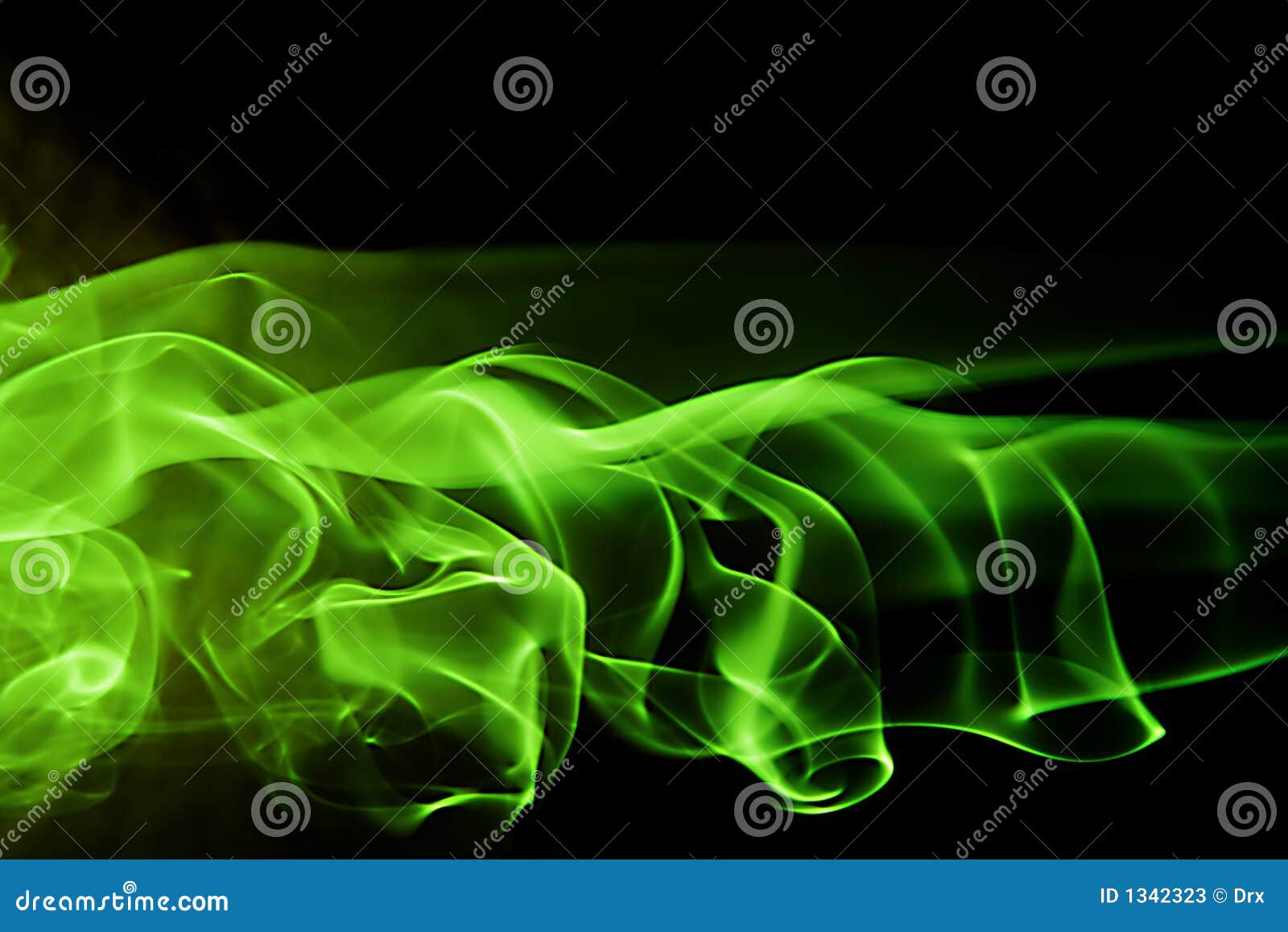 Green Smoke Isolated On Transparent Background. Realistic Green Bad