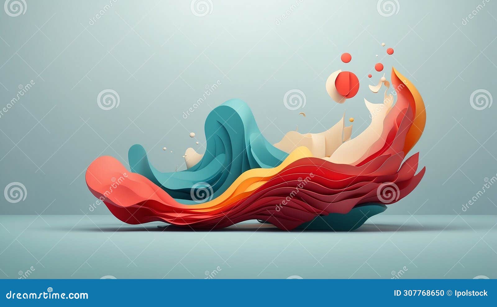 abstract background with smooth waves and s of paper. pastel palette a serene and calming ambiance. ideal for web ,