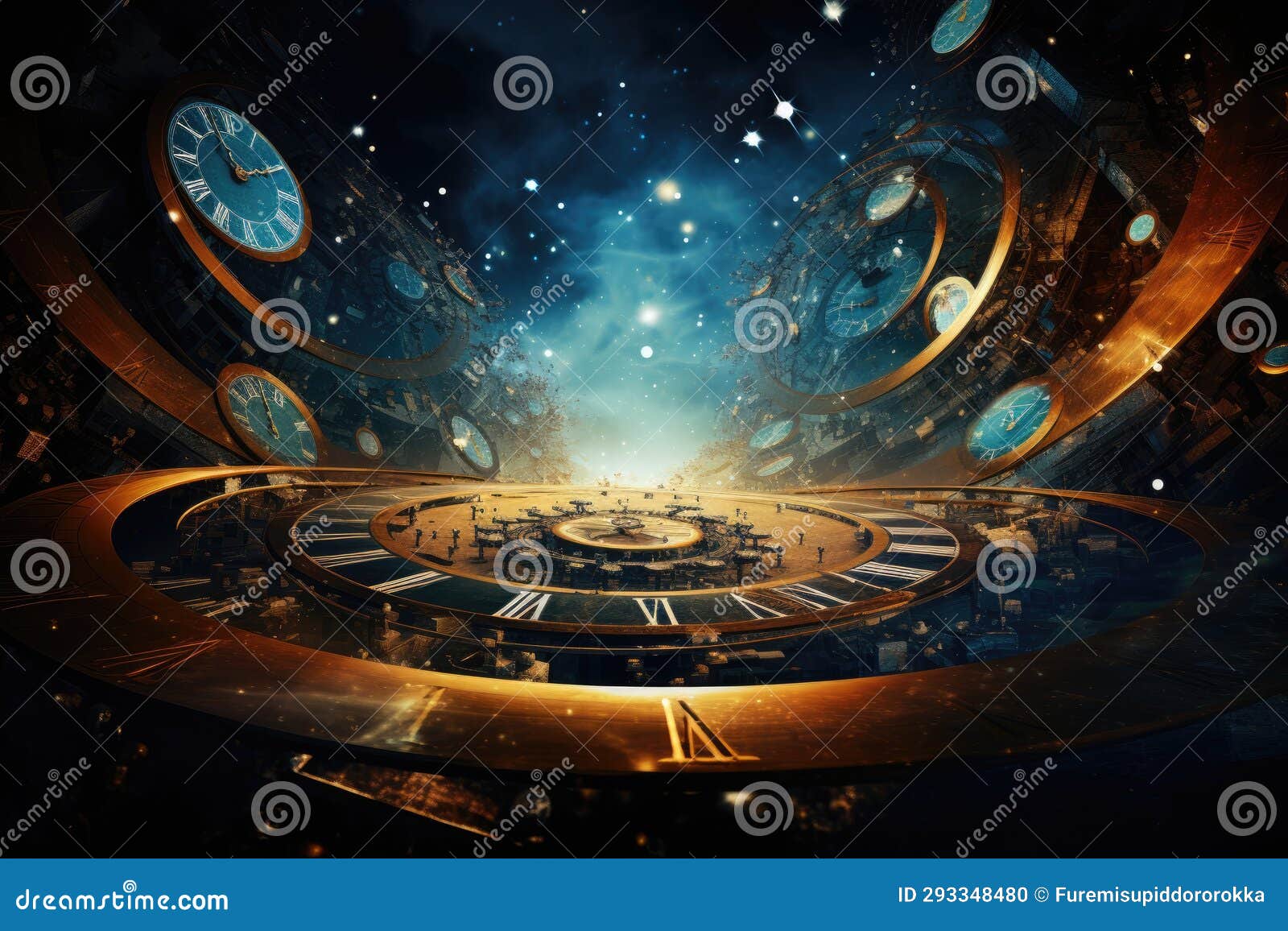abstract background with s of time and cyclicity