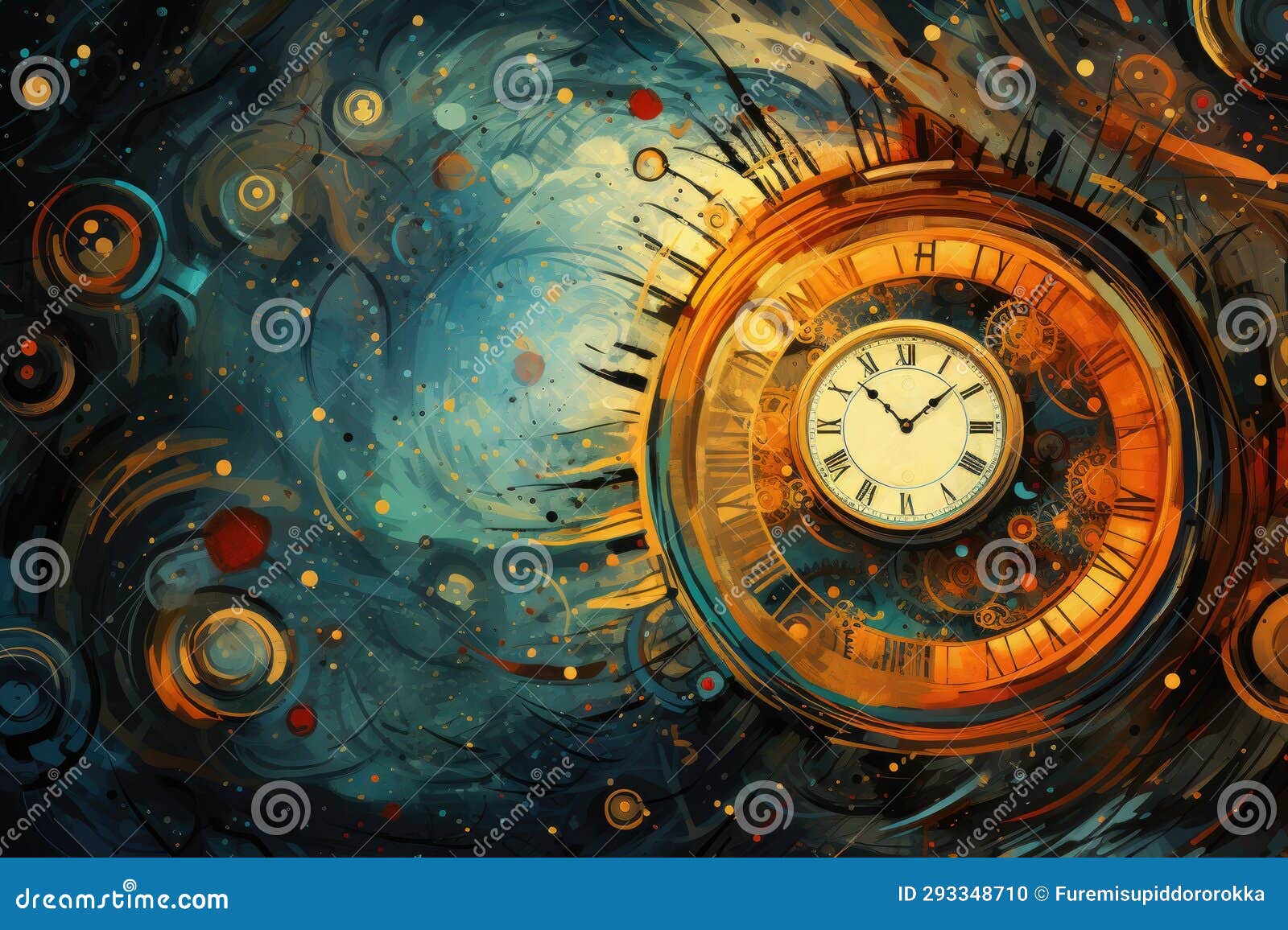 abstract background with s of time and cyclicity