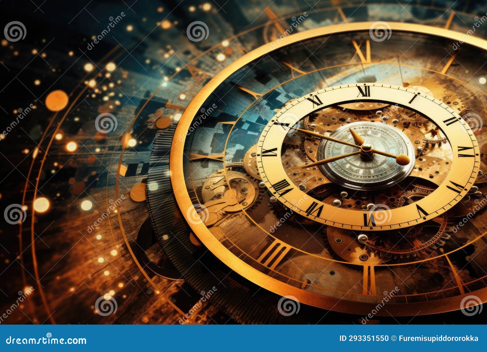 abstract background with s of time and cyclicity