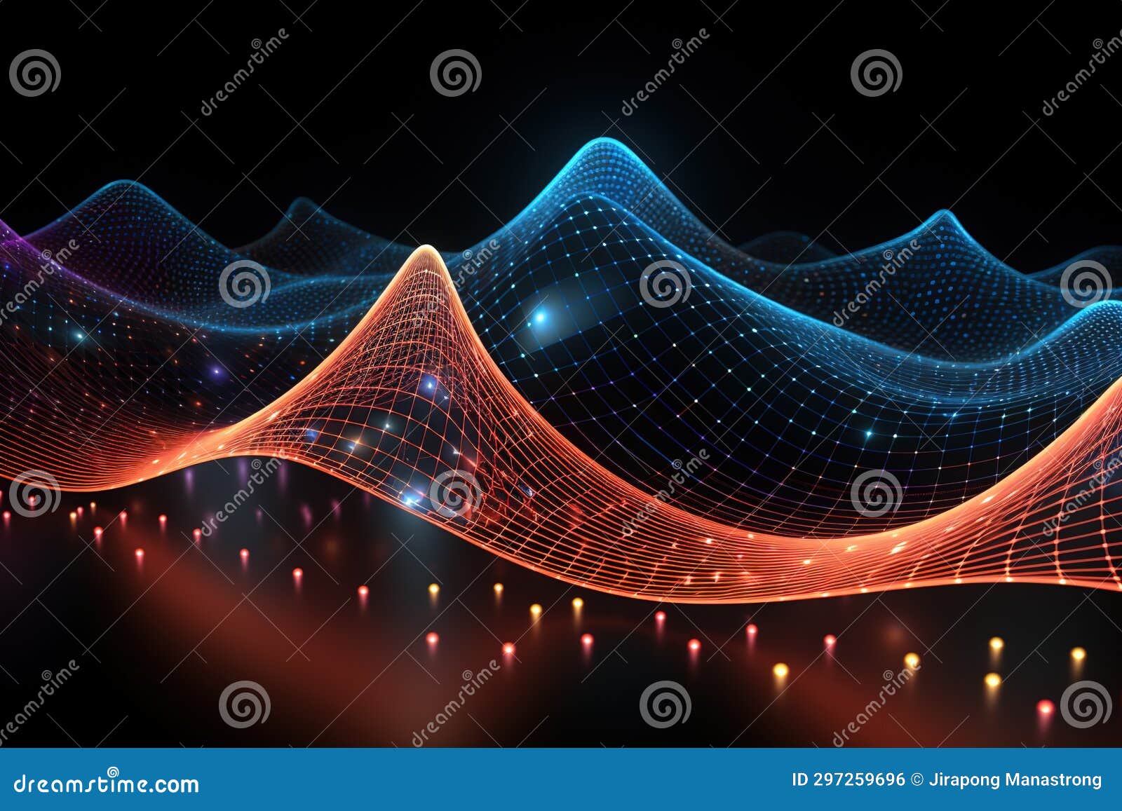 Abstract Background Technology, Virtual Wave Futuristic, Generative Ai