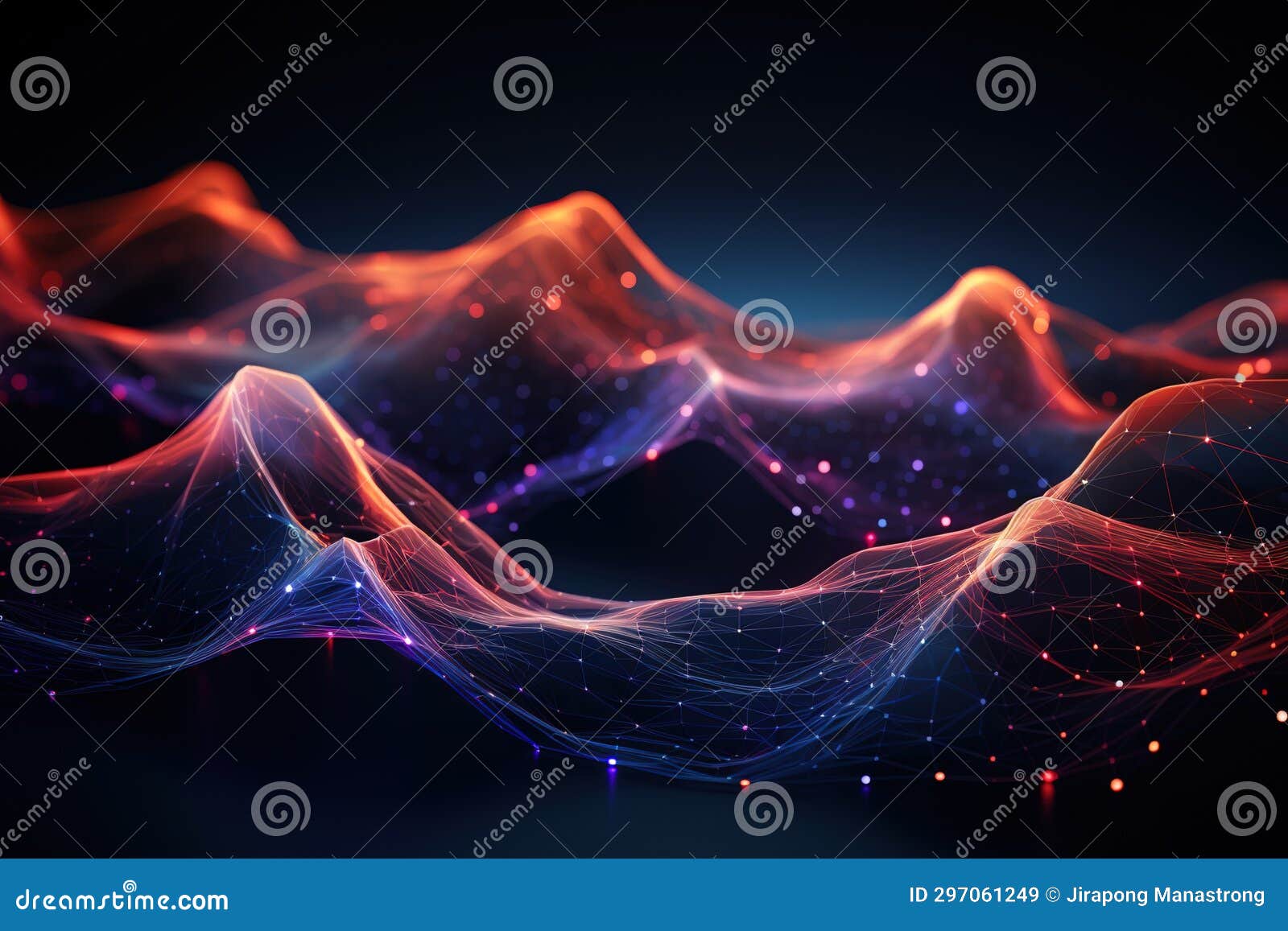 Abstract Background Technology, Virtual Wave Futuristic, Generative Ai