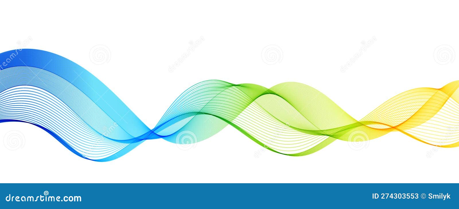 Abstract Background with Transparent Gradient Blue, Green and Yellow