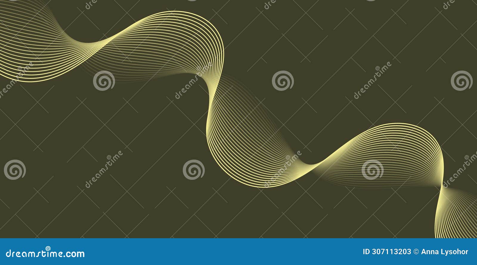 abstract background with waves for banner. medium banner size. green gradient
