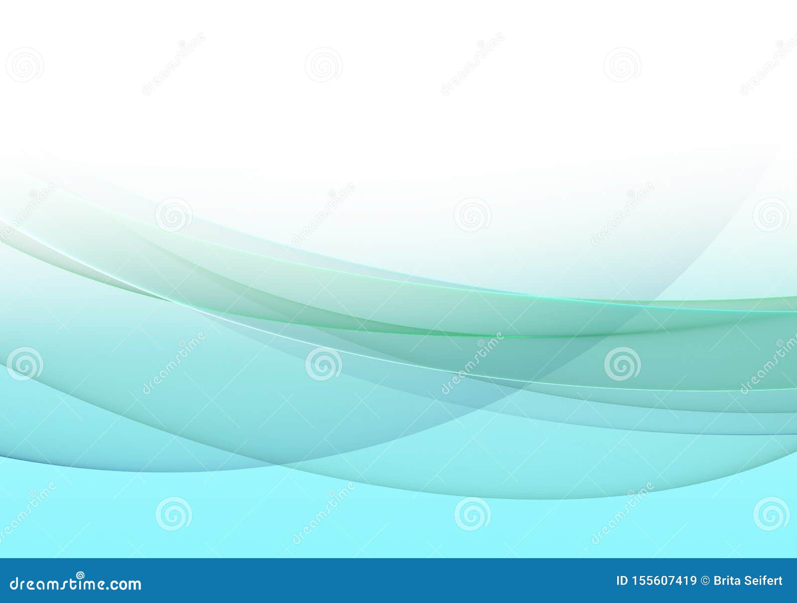 Abstract Background Waves. White, Green and Blue Abstract Background