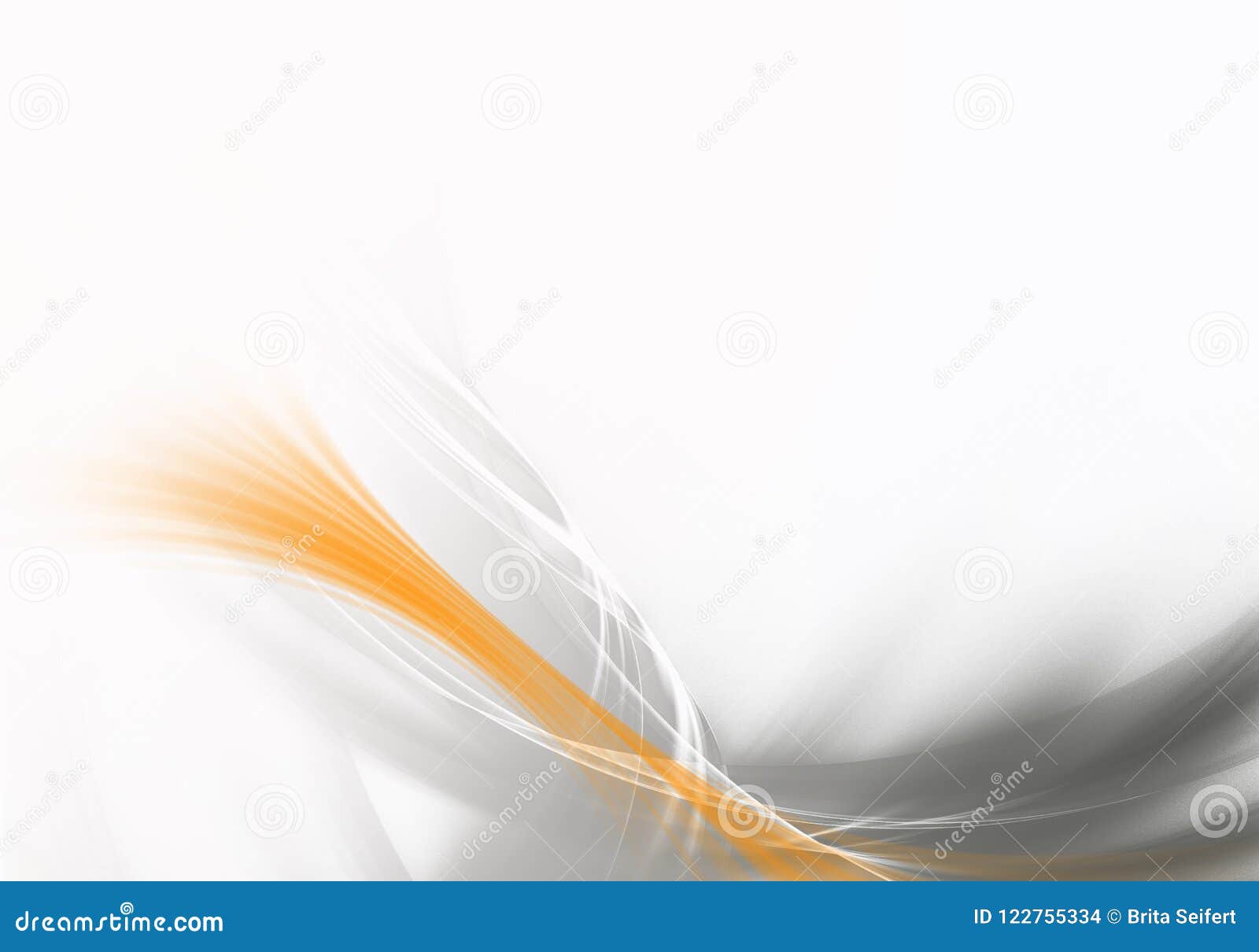 Abstract Background Waves. White, Grey And Orange Stock ...