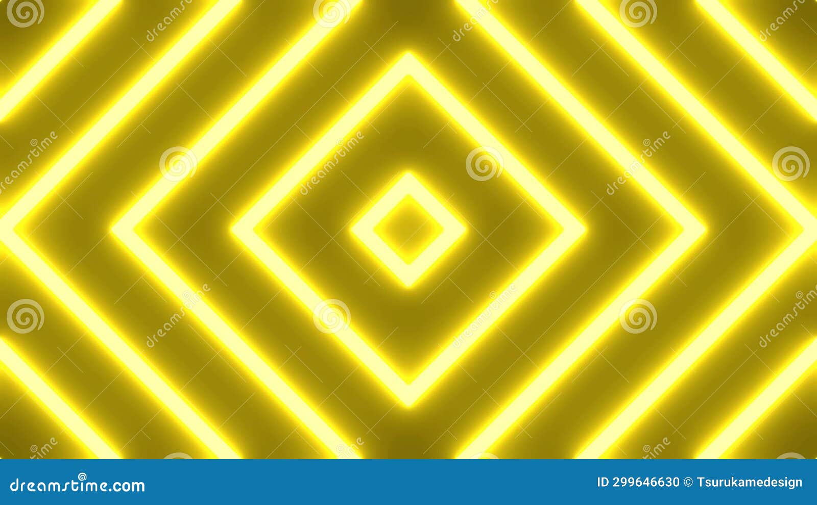 Abstract Background with Yellow Neon Squares. Stock Footage Video of