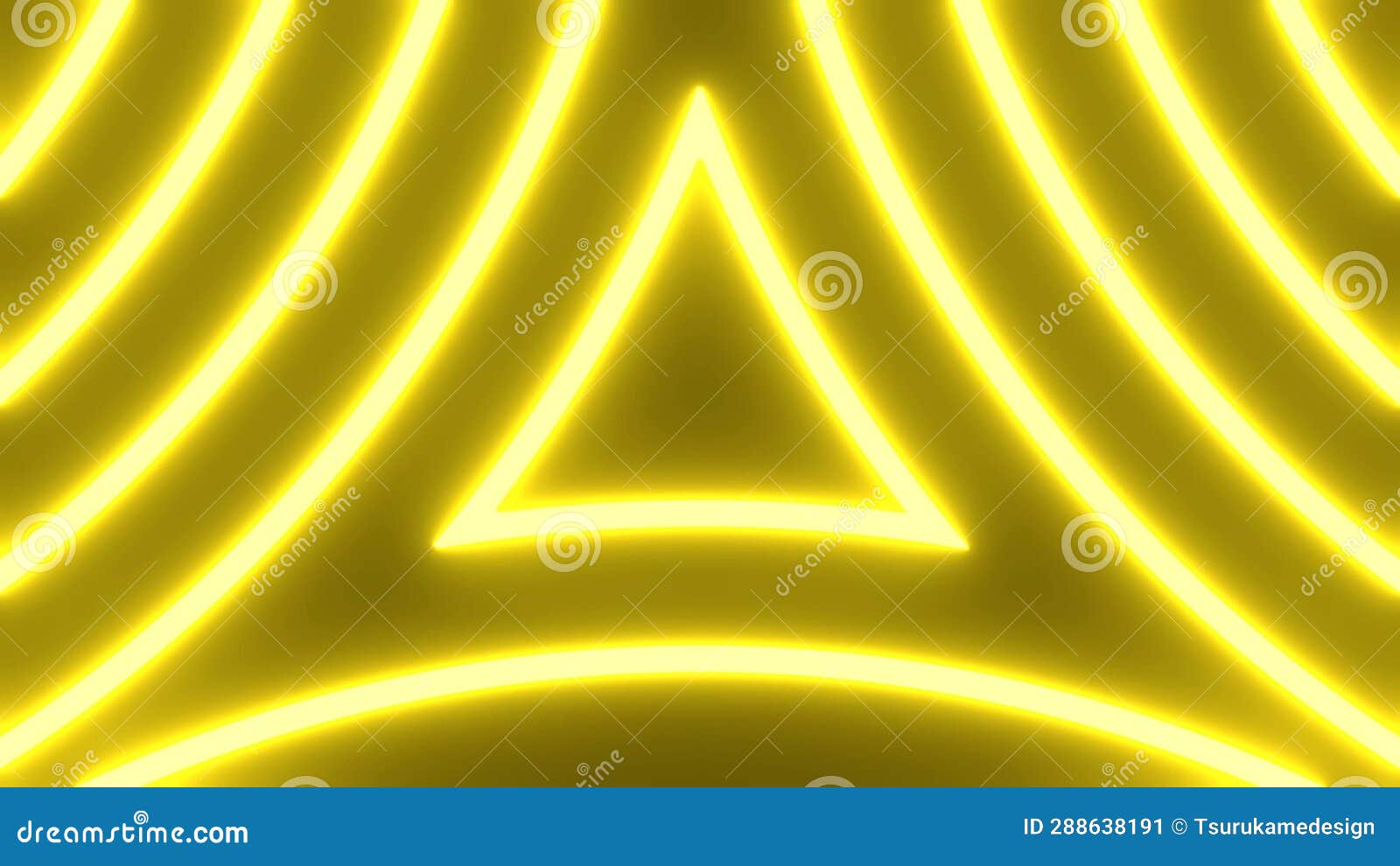 Abstract Background with Yellow Neon Triangles. Stock Video Video of