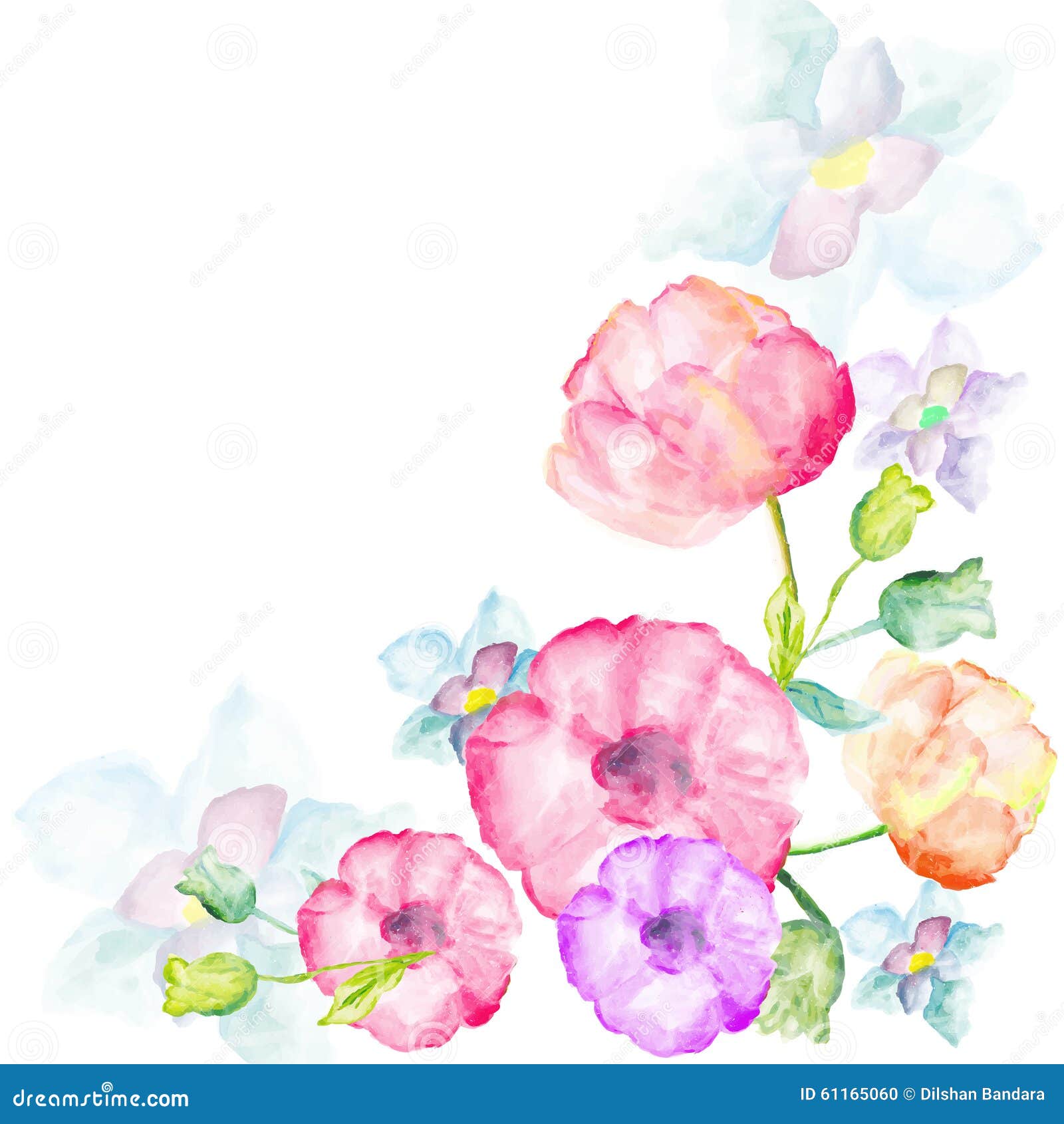 Abstract Backgrounds With Transparent Flowers. Stock Vector