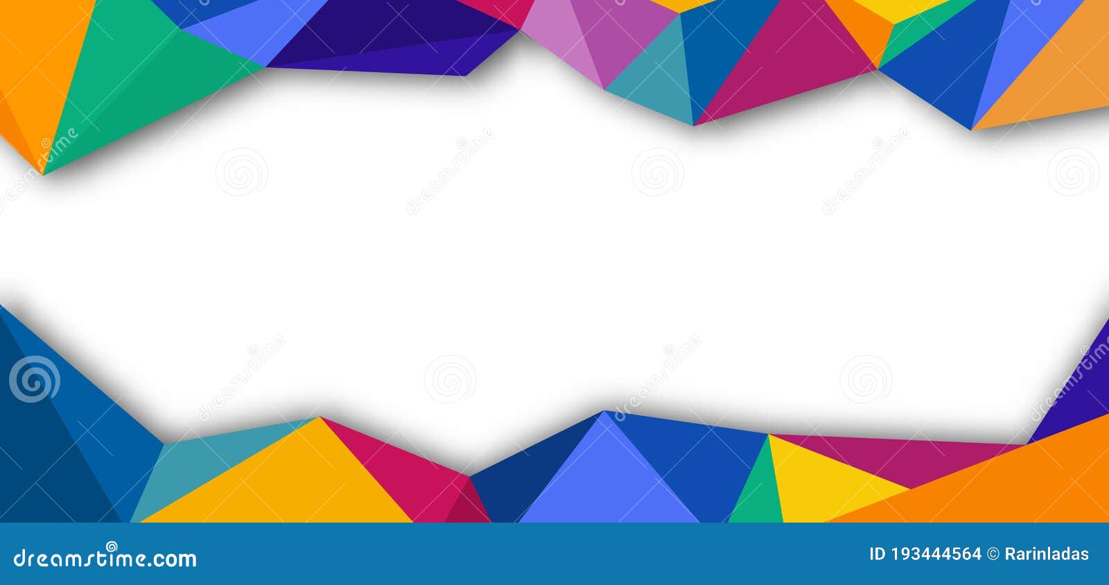 Abstract Banner Template Design Colorful Low Poly Art Style on ...