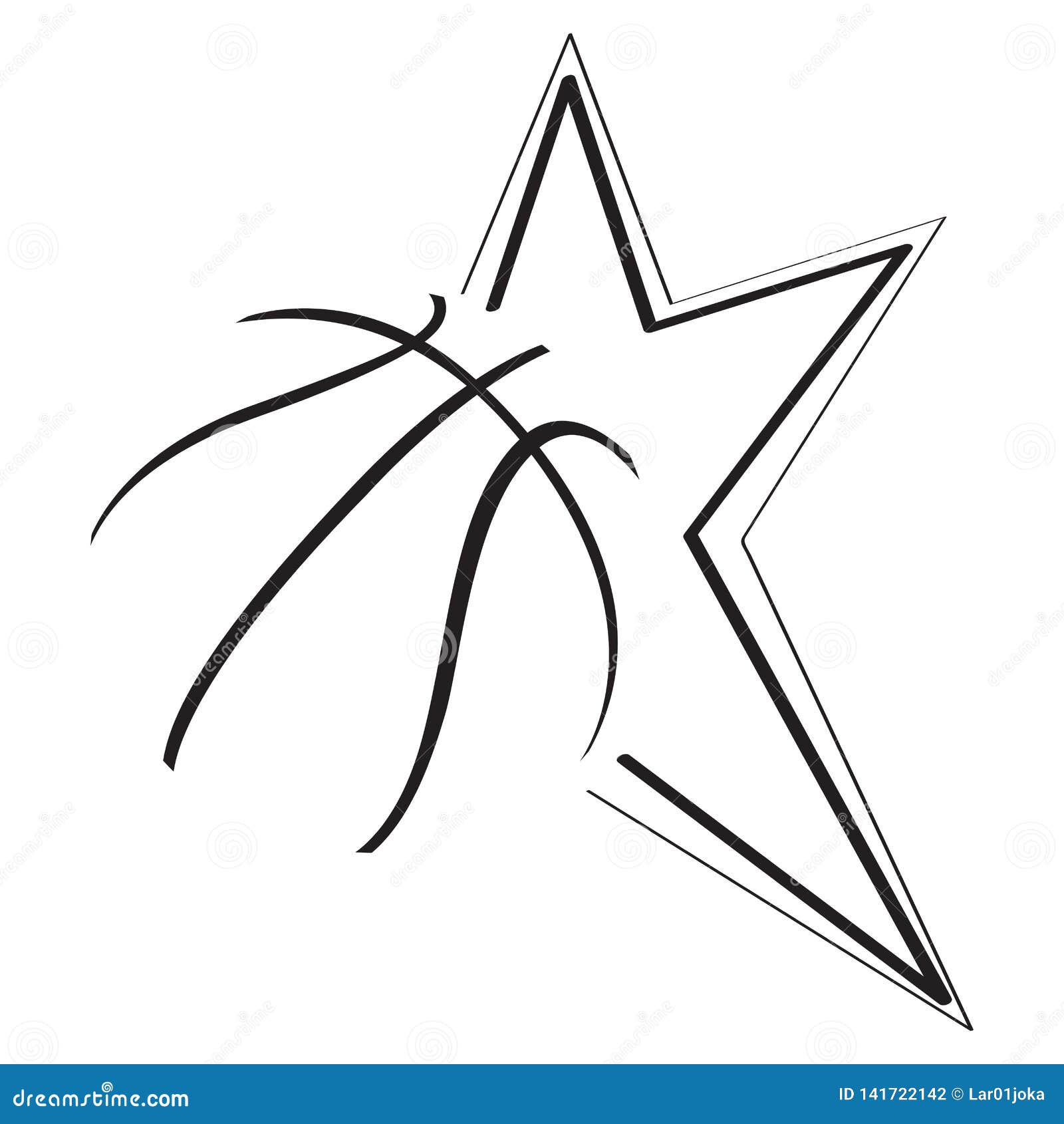 Abstract Basketball Ball with a Star Stock Vector Illustration of