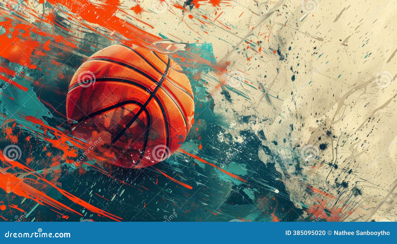 Abstract Basketball Design with Vibrant Colors and Dynamic Lines Stock  Illustration - Illustration of outline, poster: 385095020, image size:1600x987