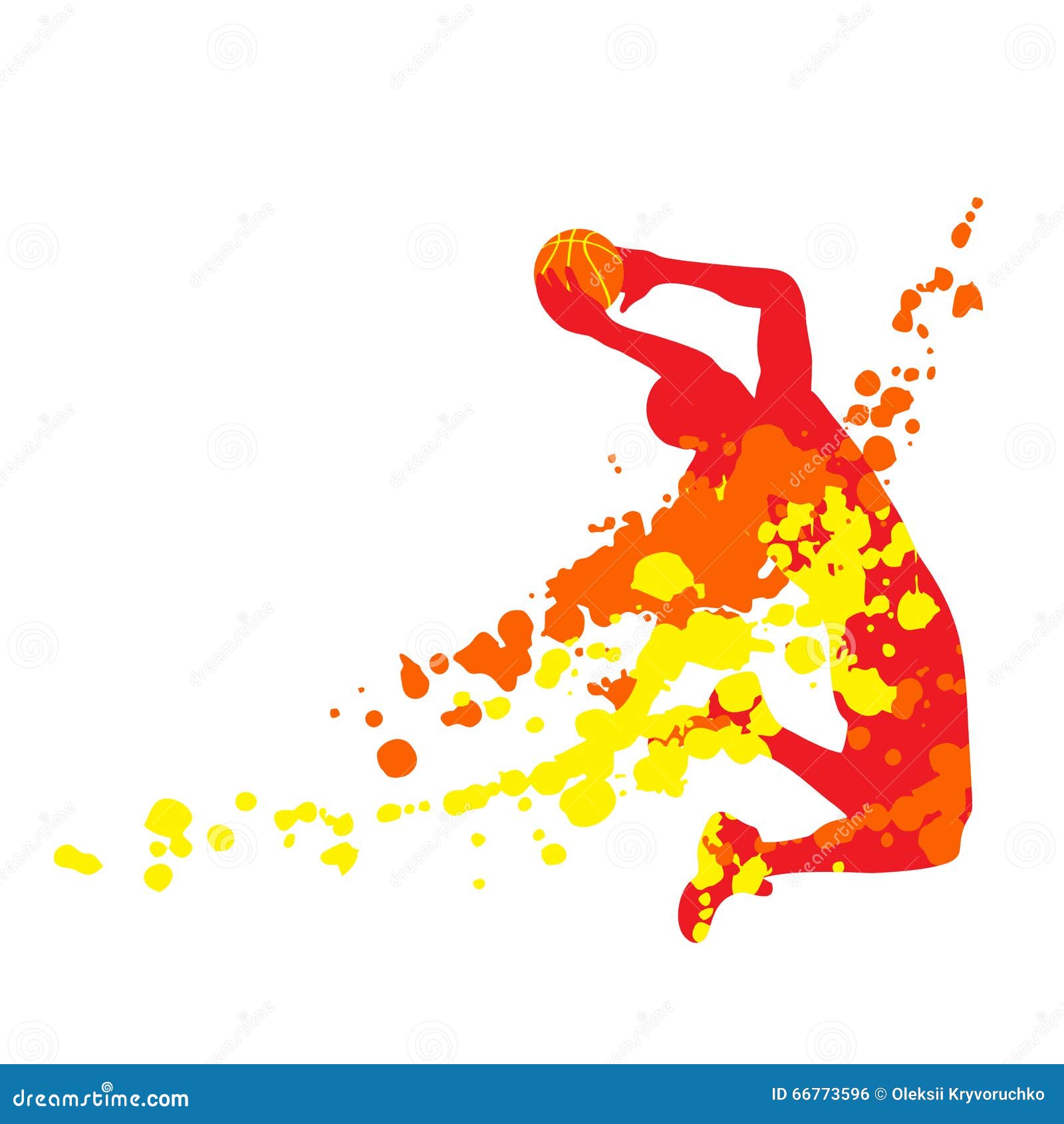 Abstract Basketball Player in Jump Stock Vector - Illustration of ...