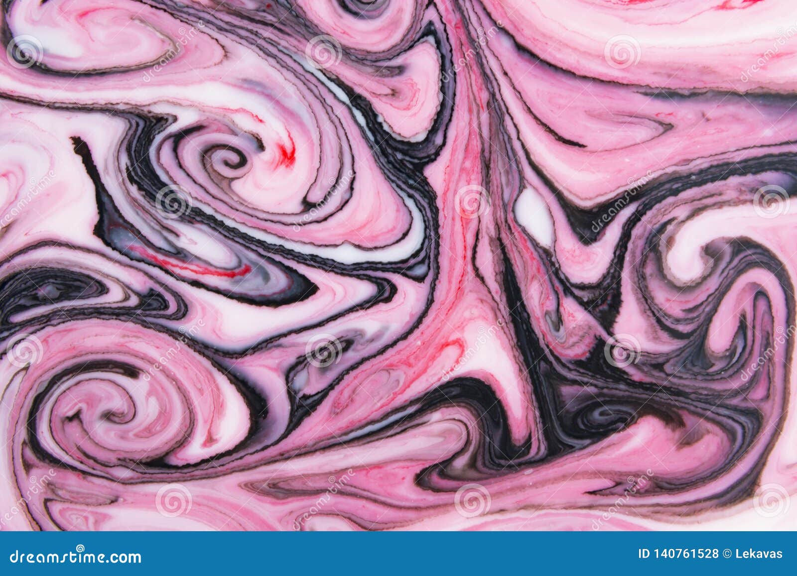 Abstract Beautiful Pattern of Pink and Black Marble. Stock Photo
