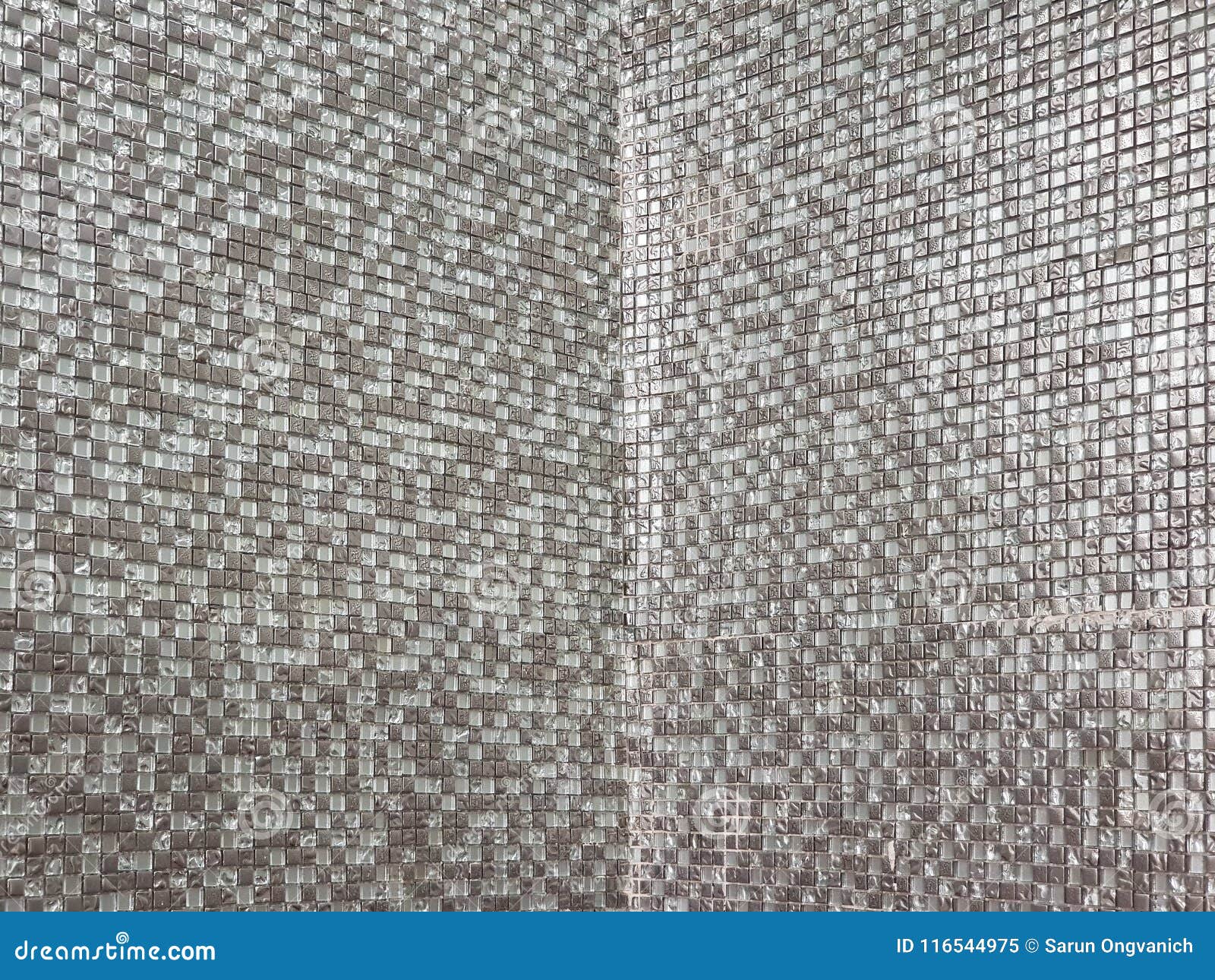 Abstract of Reflective Silver Tiles Wall Texture Stock Image Image of