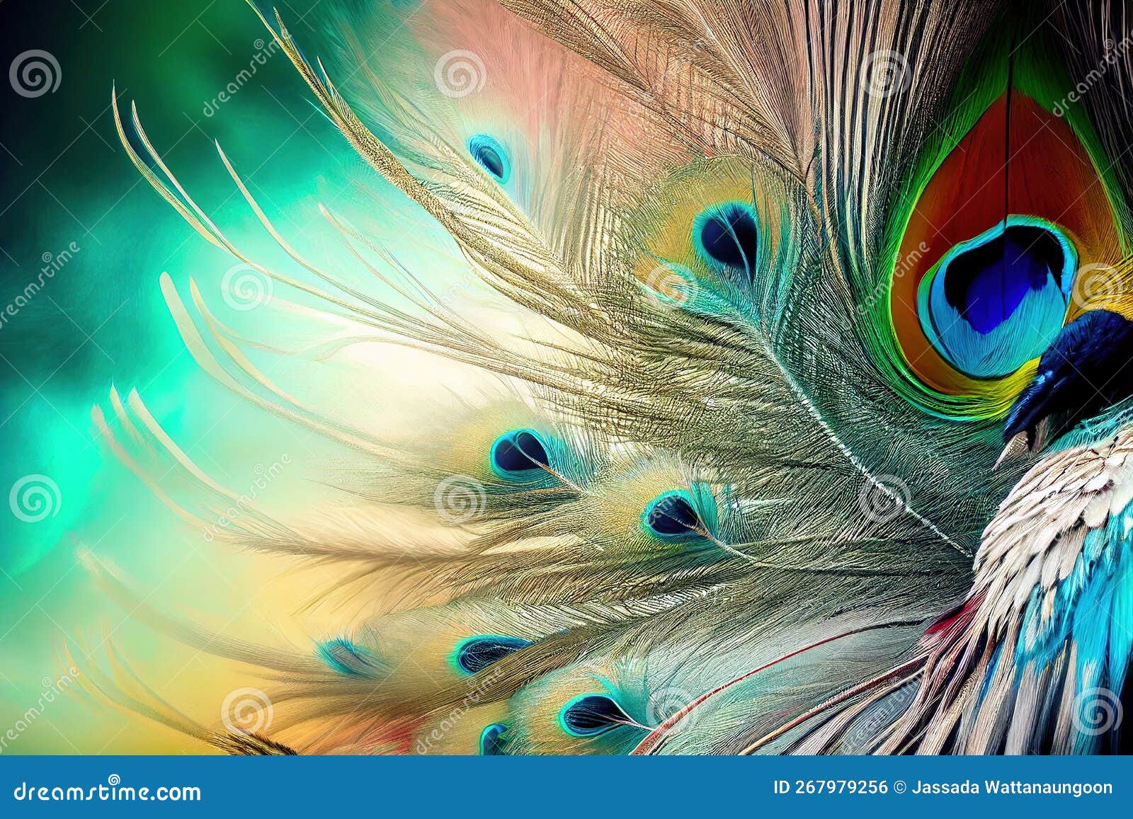 Abstract Beautiful Soft Feathers Peacock Stock Illustration ...