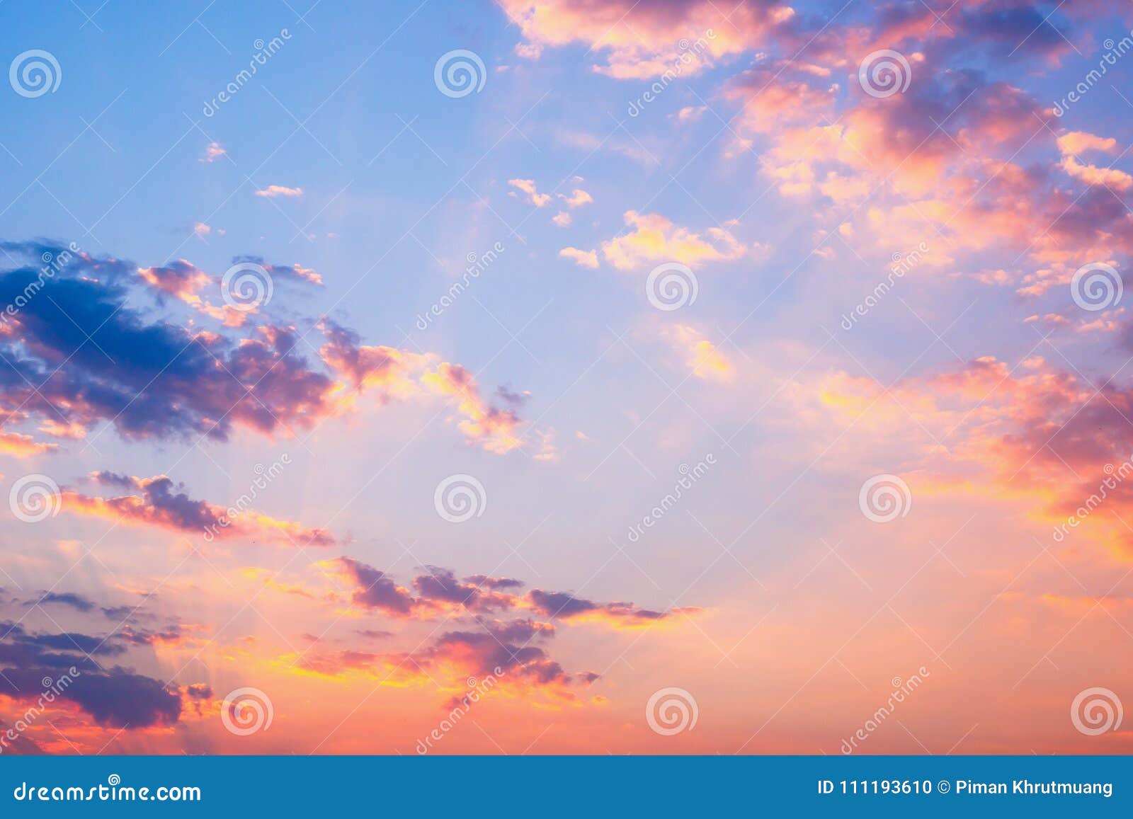 Abstract Sunset Sky with Clouds Nature Background Stock Photo - Image of  heaven, morning: 111193610