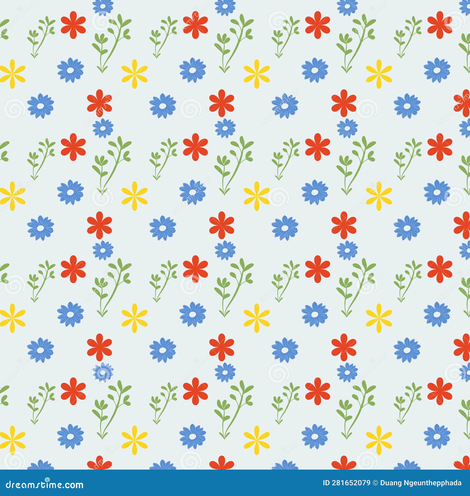 abstract beuatiful flower of colorful floral semaless pattern modern 