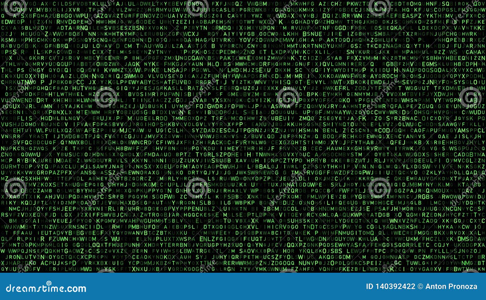 Abstract Binary Matrix Alphabet Green Stock Illustration Illustration
