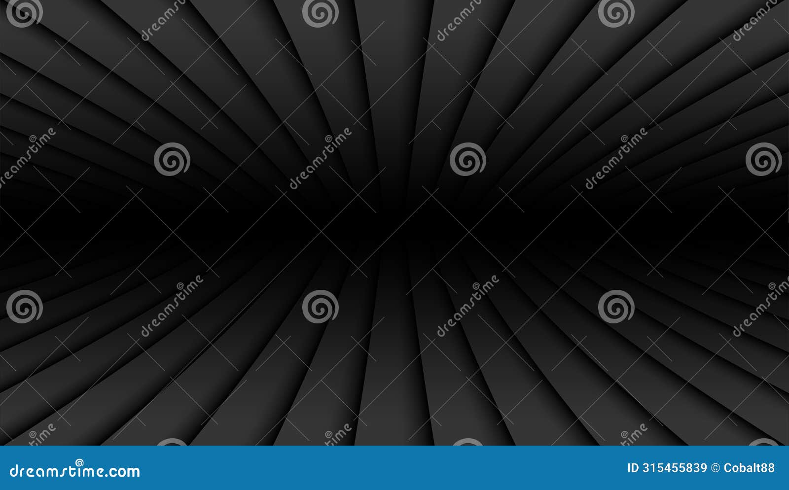 abstract black background with 3d lines pattern, symmetrical architecture minimal striped  background