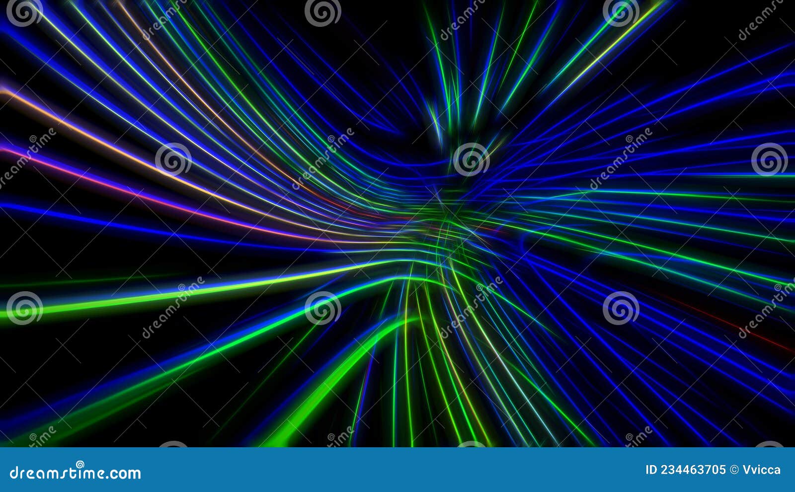 Abstract Black Background with Glowing Neon Lines Stock Illustration