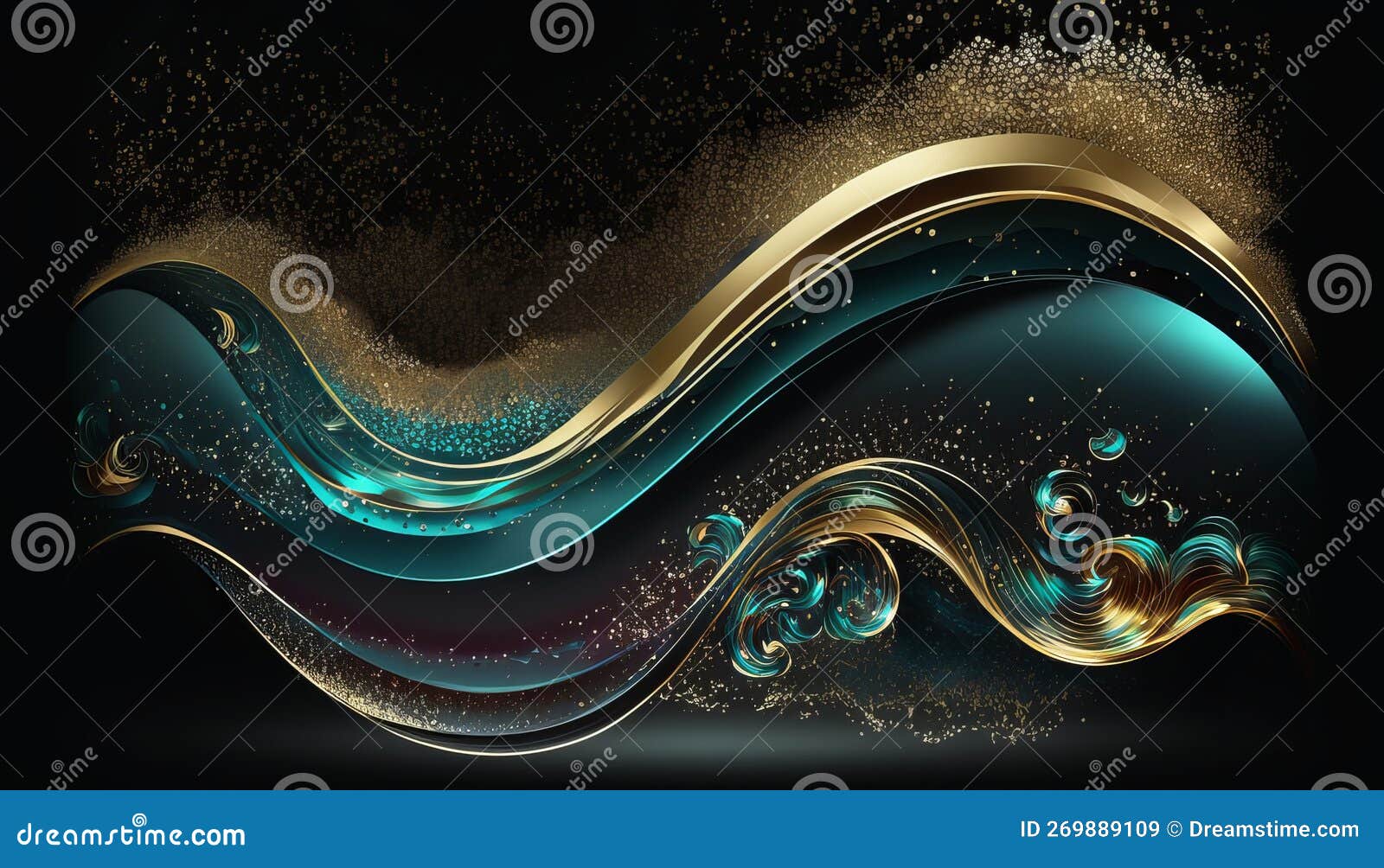 Abstract Black Background. UI UX Design Stock Illustration