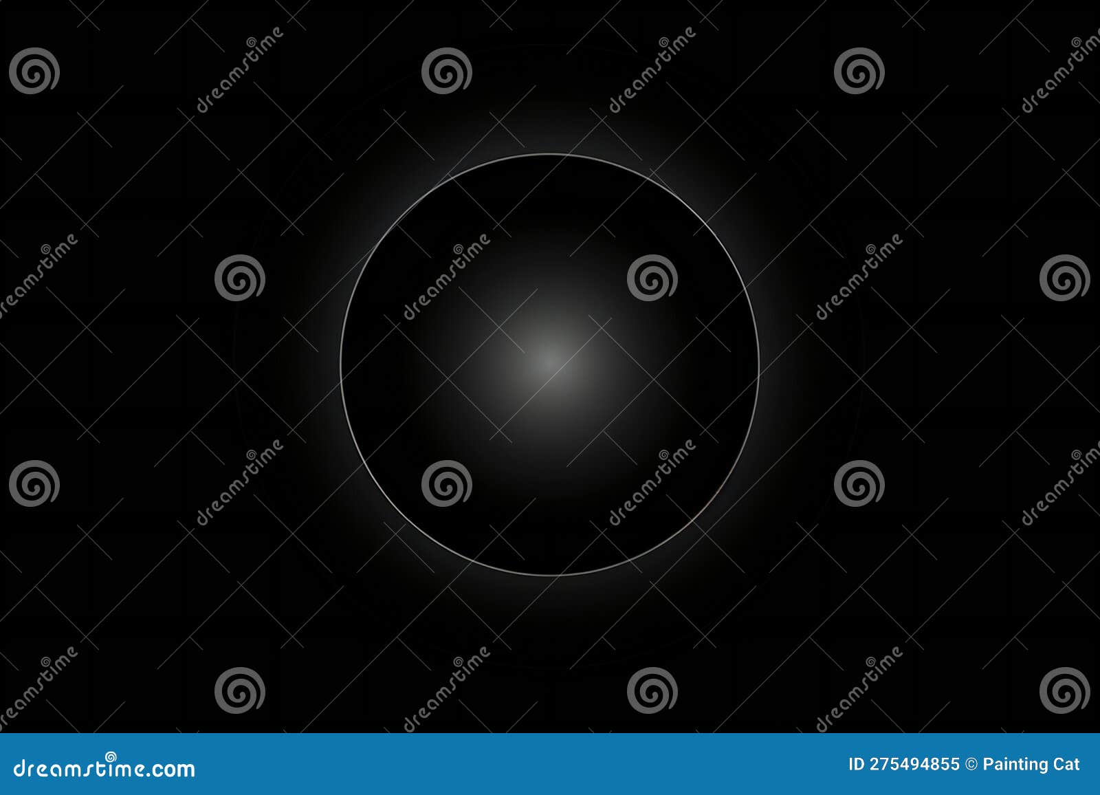 Abstract Black Background with White Circle Stock Illustration