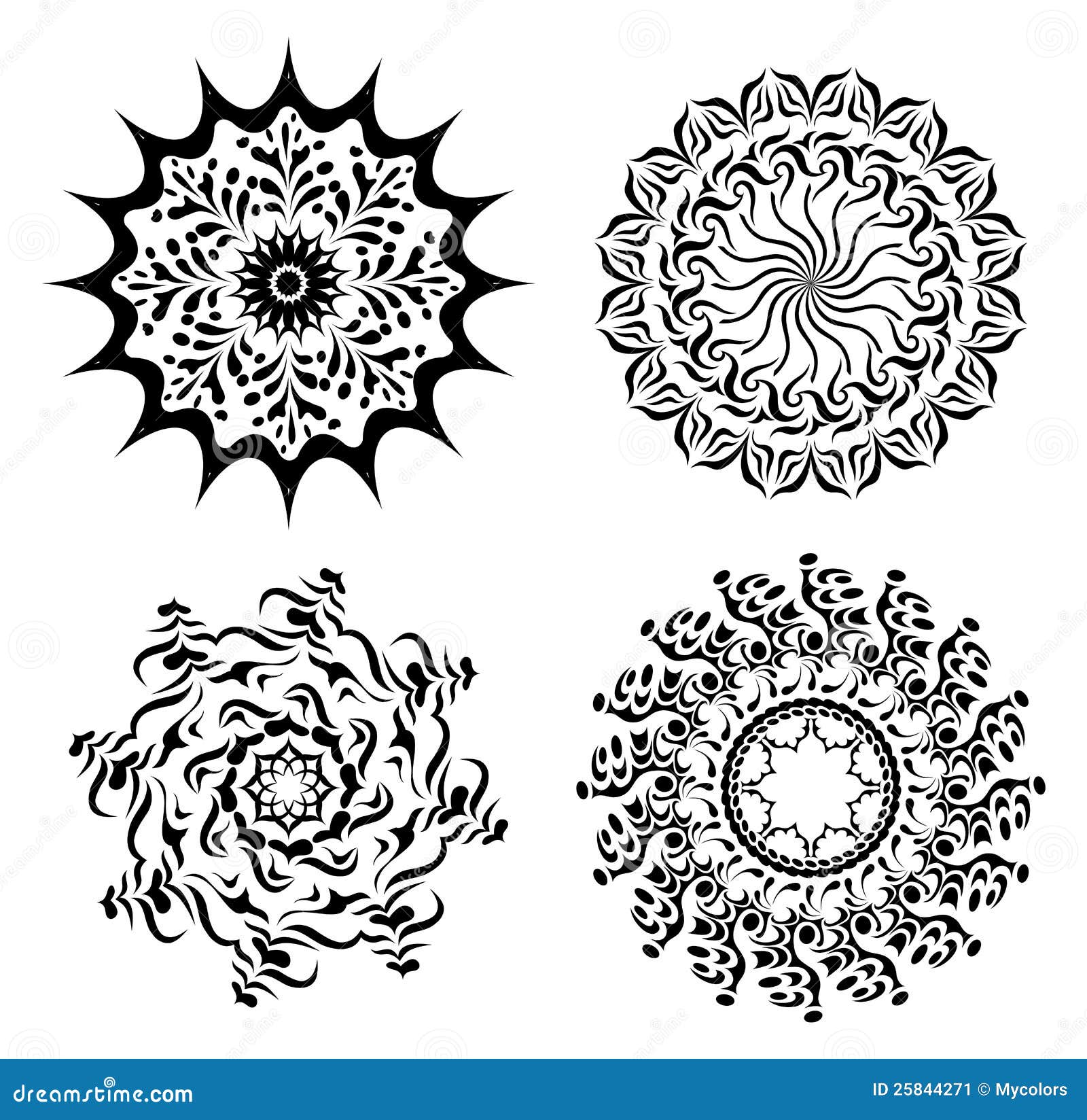 Abstract Black Elements for Design - Vector Set Stock Vector ...