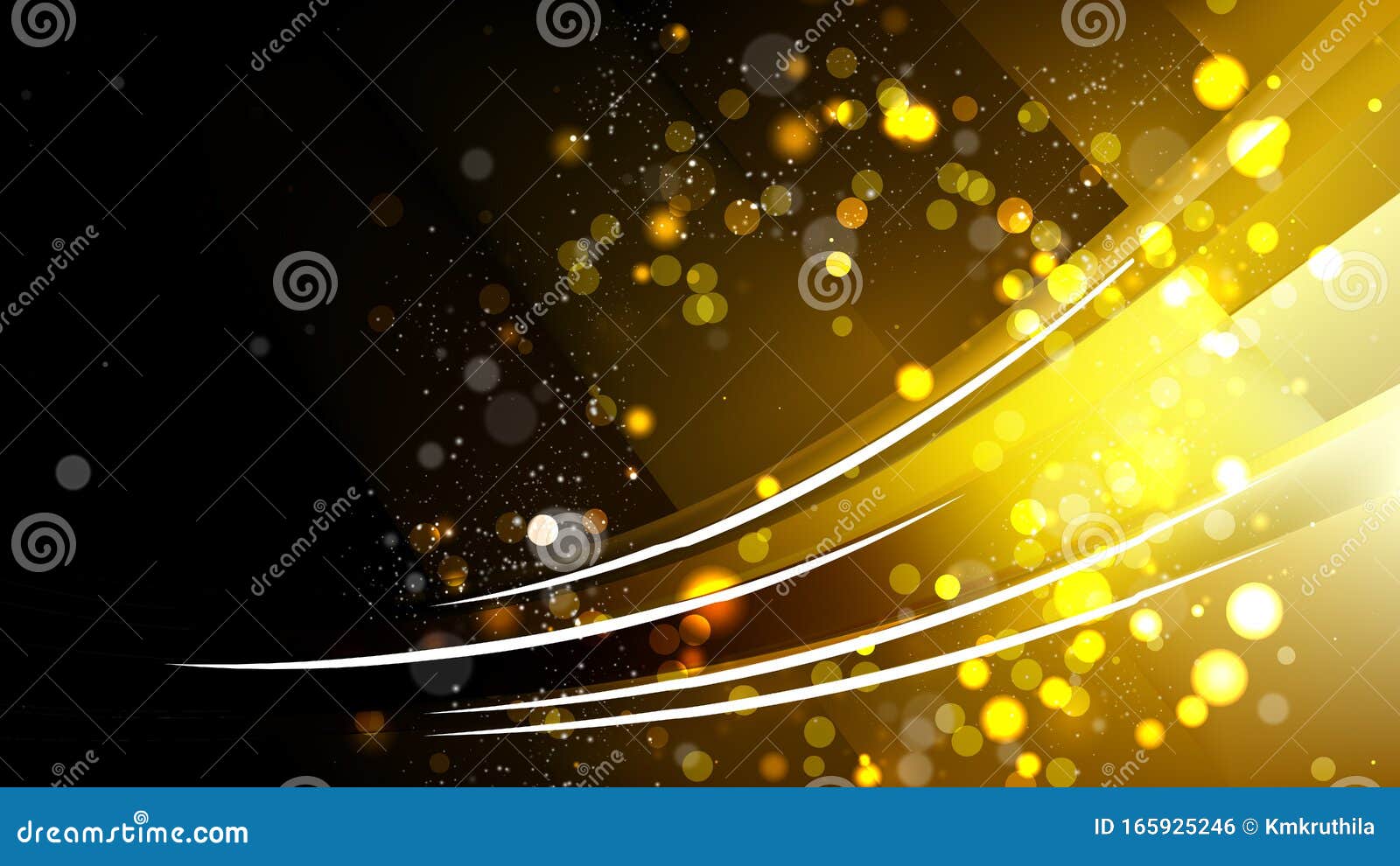 Abstract Black and Gold Blurred Lights Background Vector Stock Vector ...