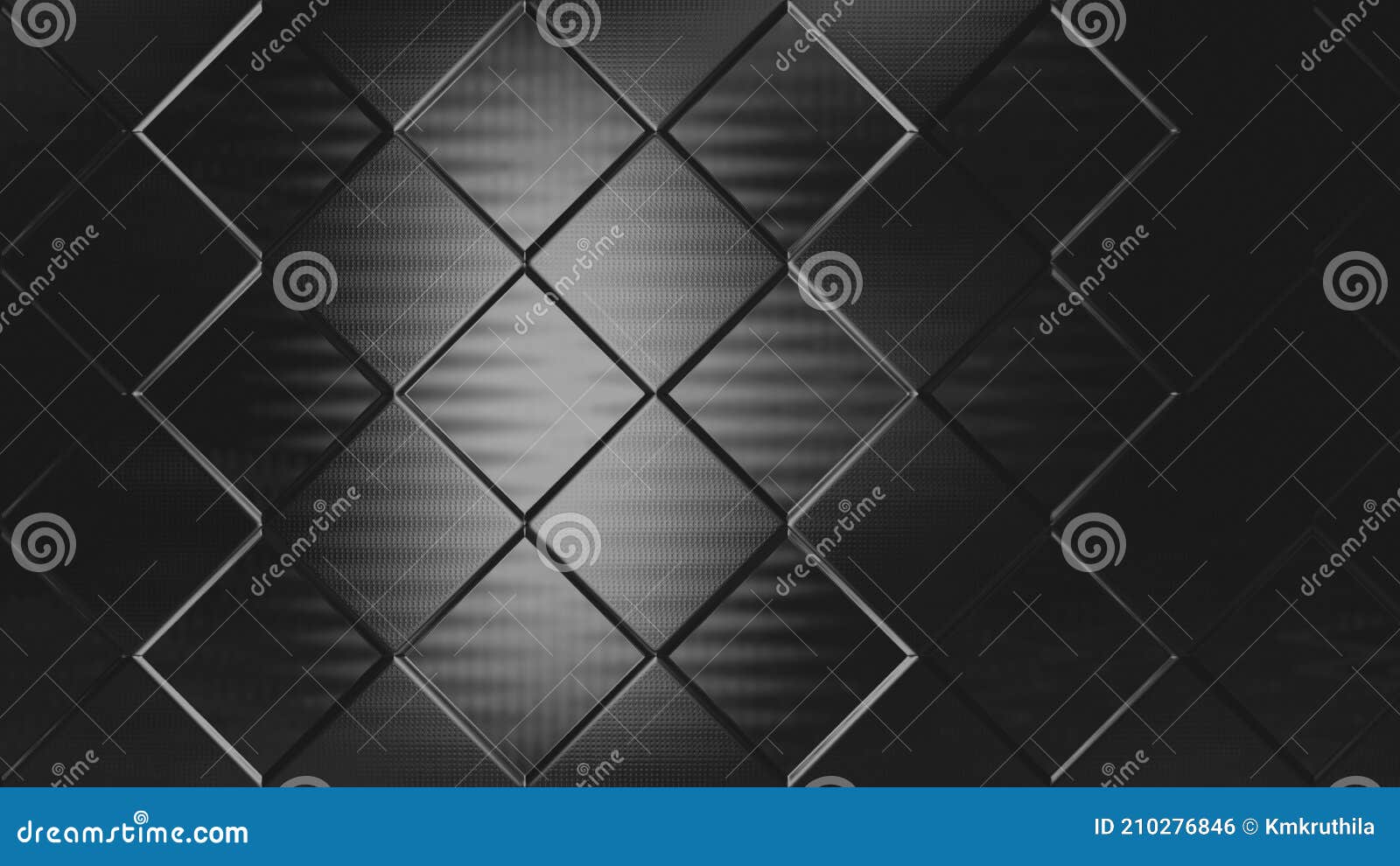 Abstract Black and Grey Square Background Design Stock Illustration
