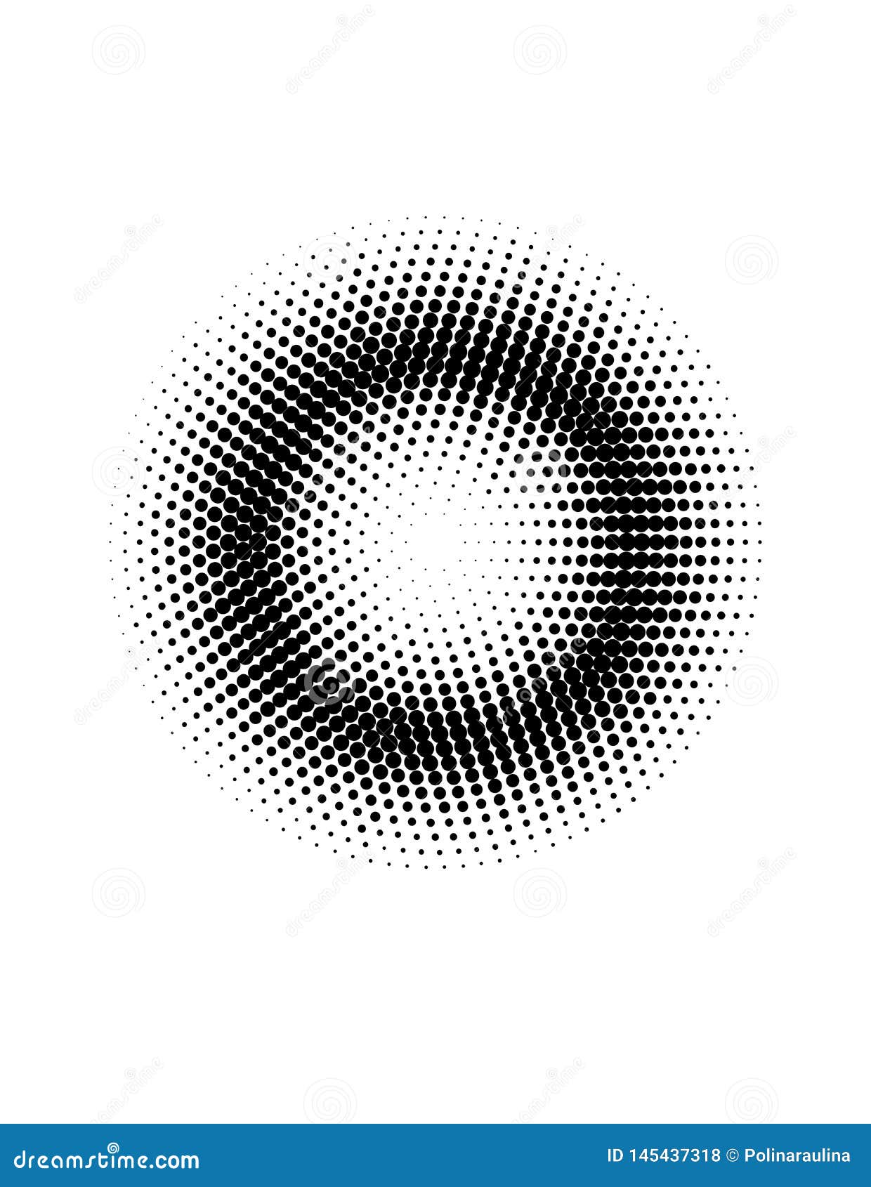 Abstract Black Halftone Circle Dots Pattern Background Stock Photo